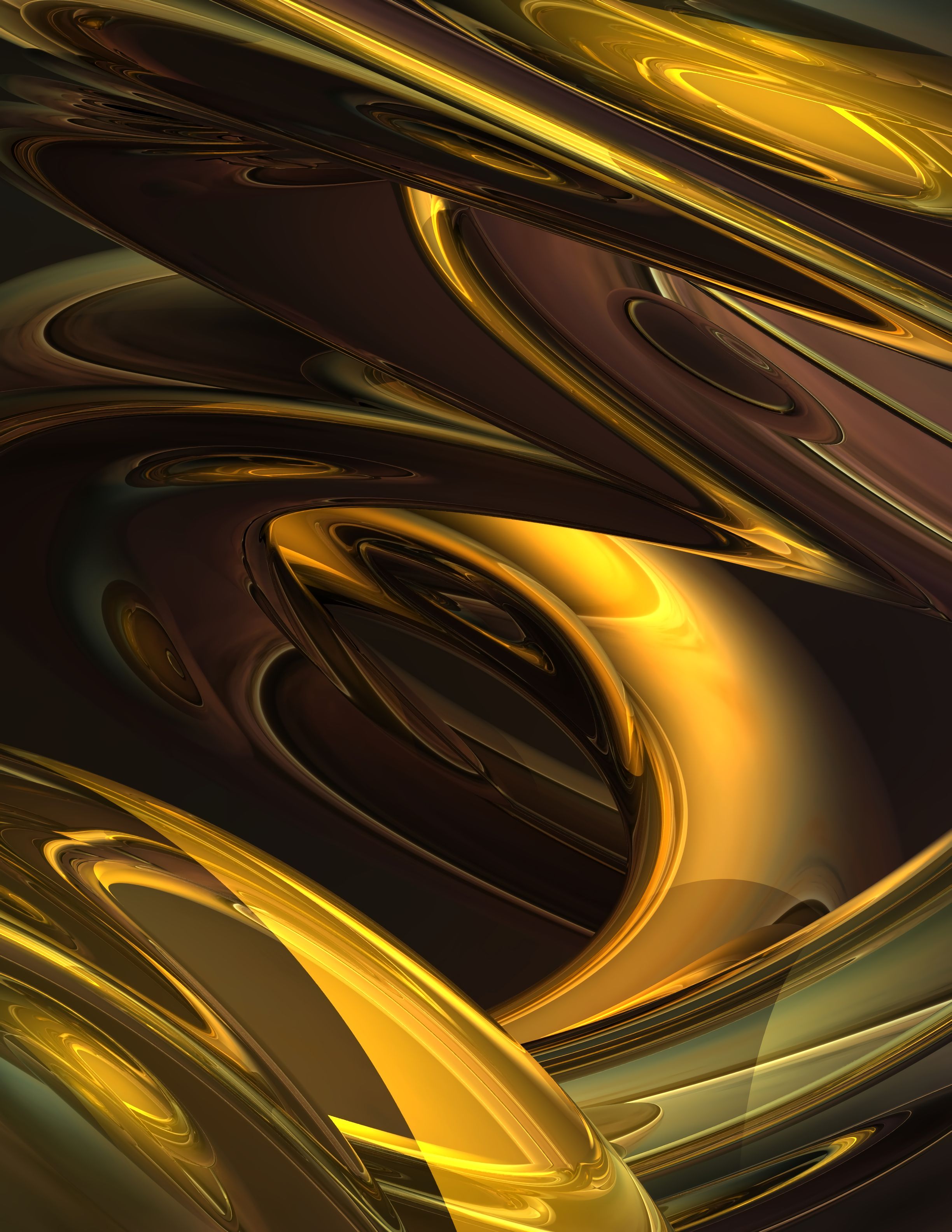 golden, abstract, shine, brilliance, form, forms, volume 2160p