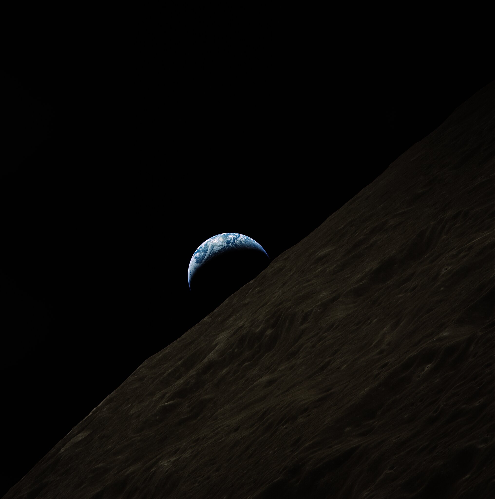 moon, dark, universe, surface, land, earth, planet 5K
