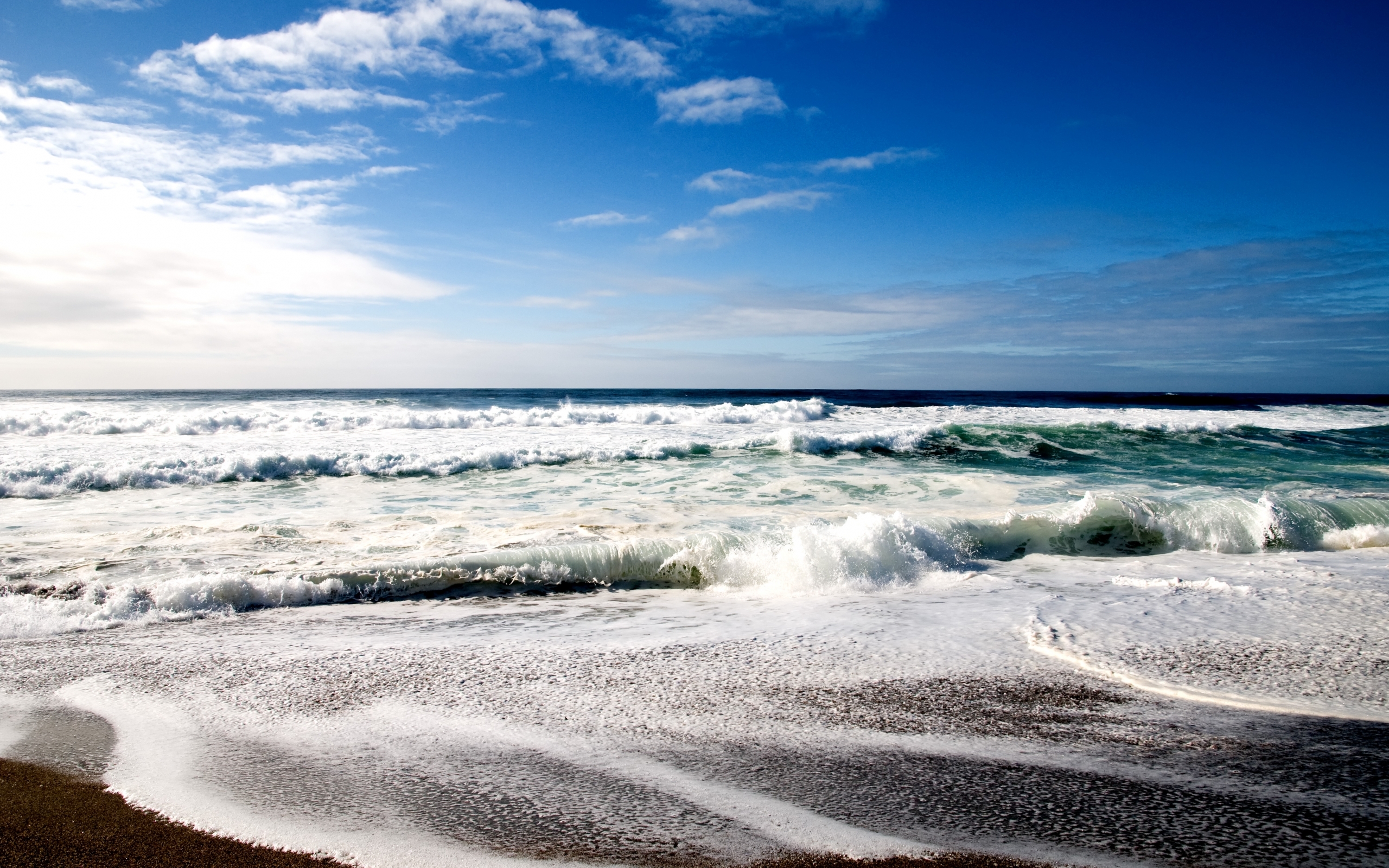 5151 Hintergrundbild herunterladen landschaft, wasser, sky, sea, waves - Bildschirmschoner und Bilder kostenlos
