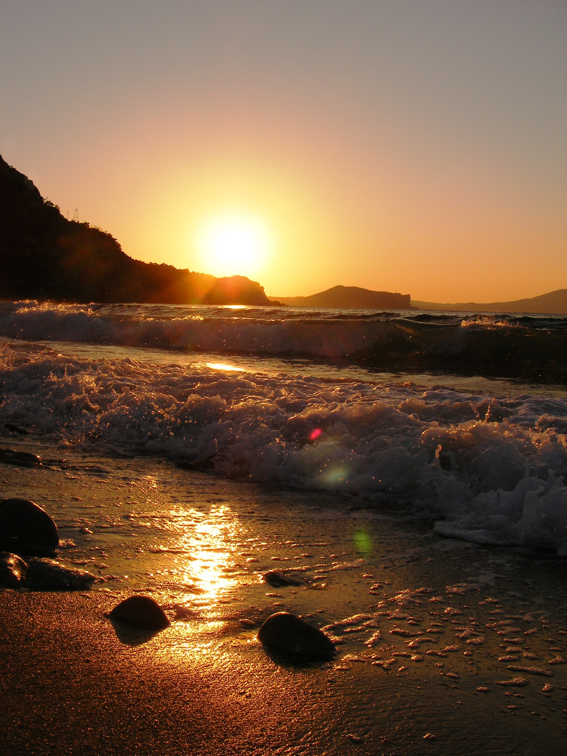 Laden Sie das Landschaft, Wasser, Sunset, Sea, Sun, Strand-Bild kostenlos auf Ihren PC-Desktop herunter