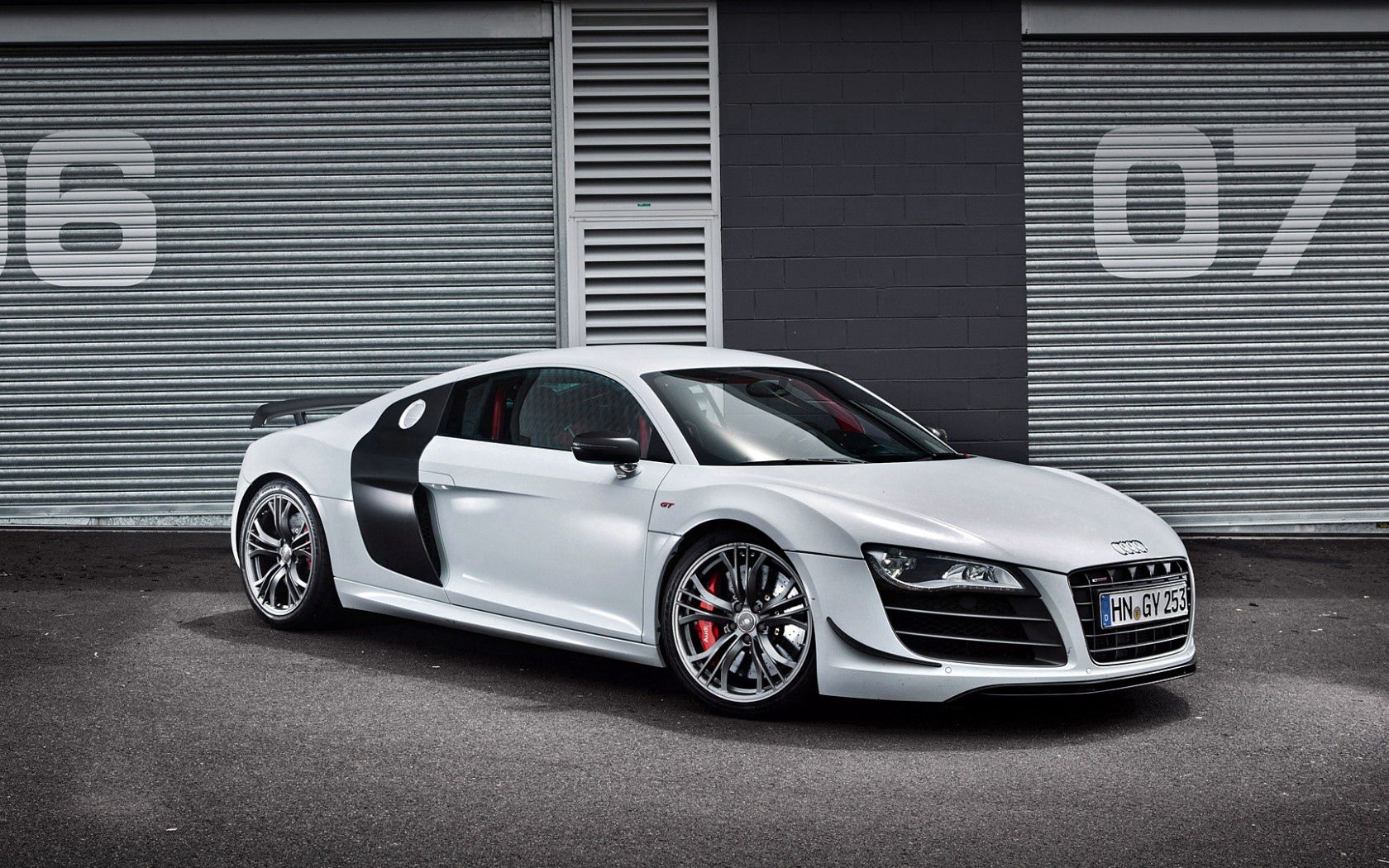 audi, cars, white, side view, style, gt, 2010, r8