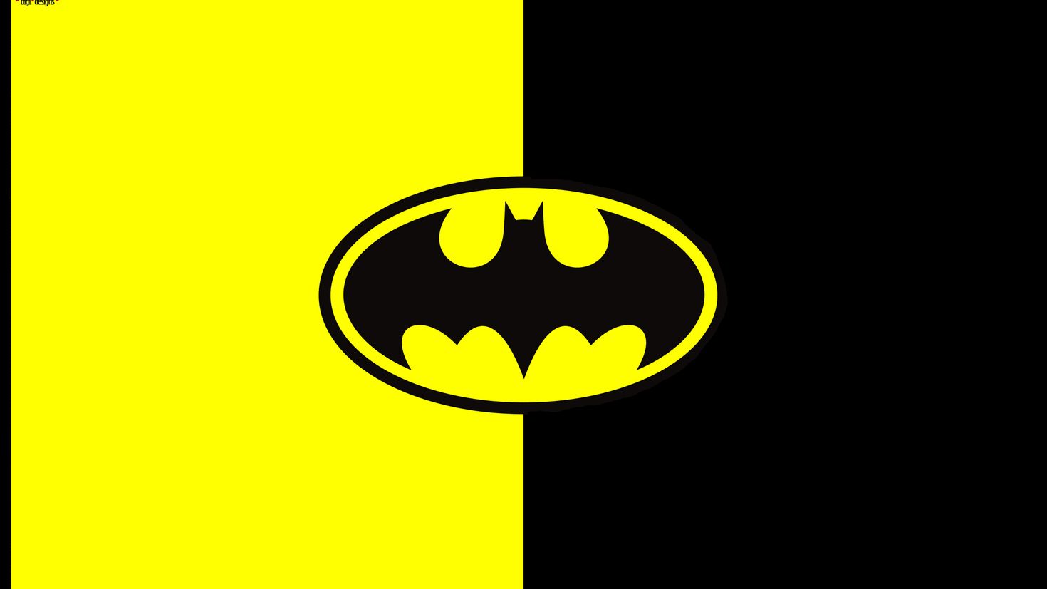 Значок Бэтмена на черном фоне