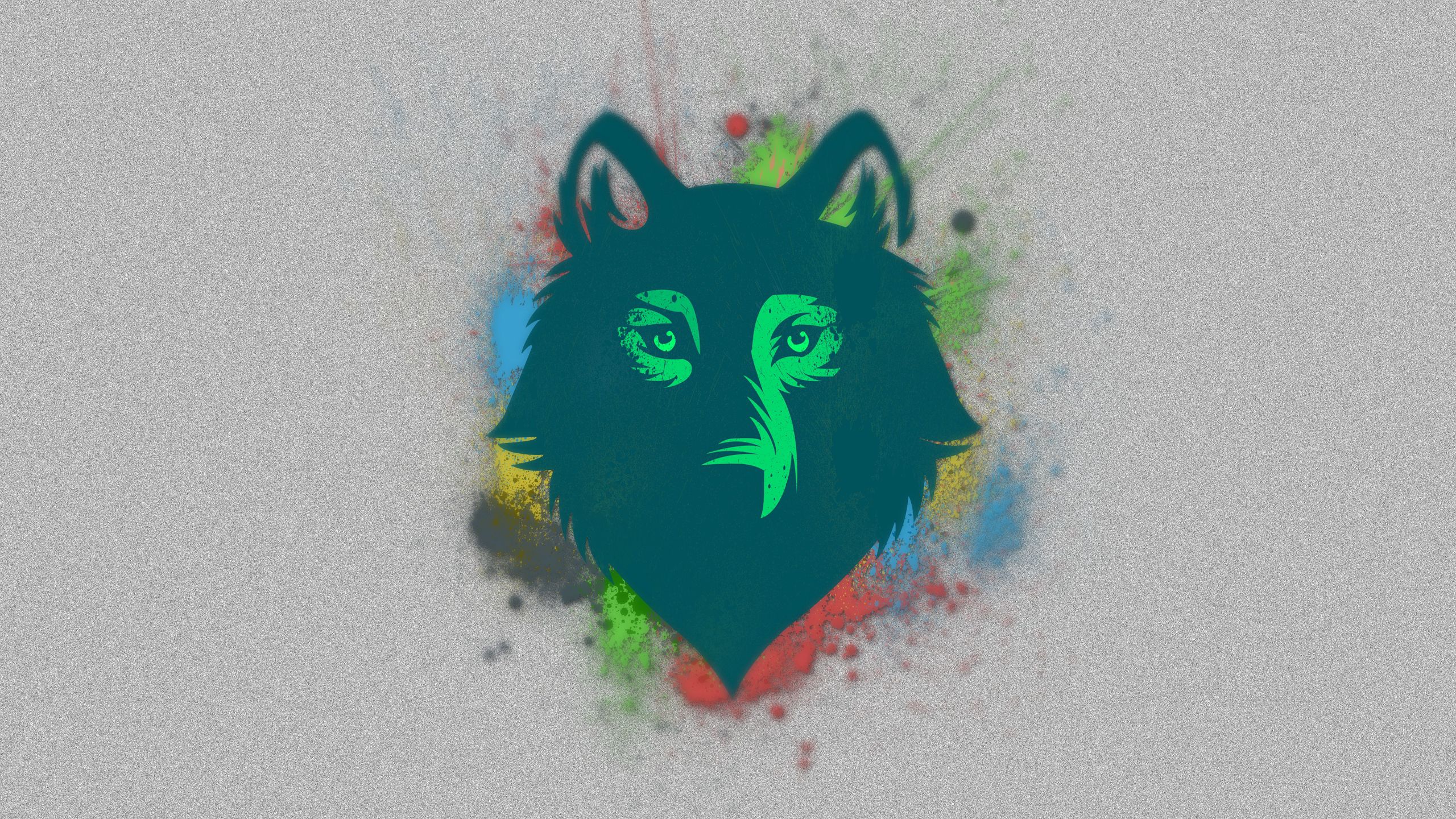 Download mobile wallpaper Abstract, Muzzle, Picture, Drawing, Stains, Spots, Wolf for free.