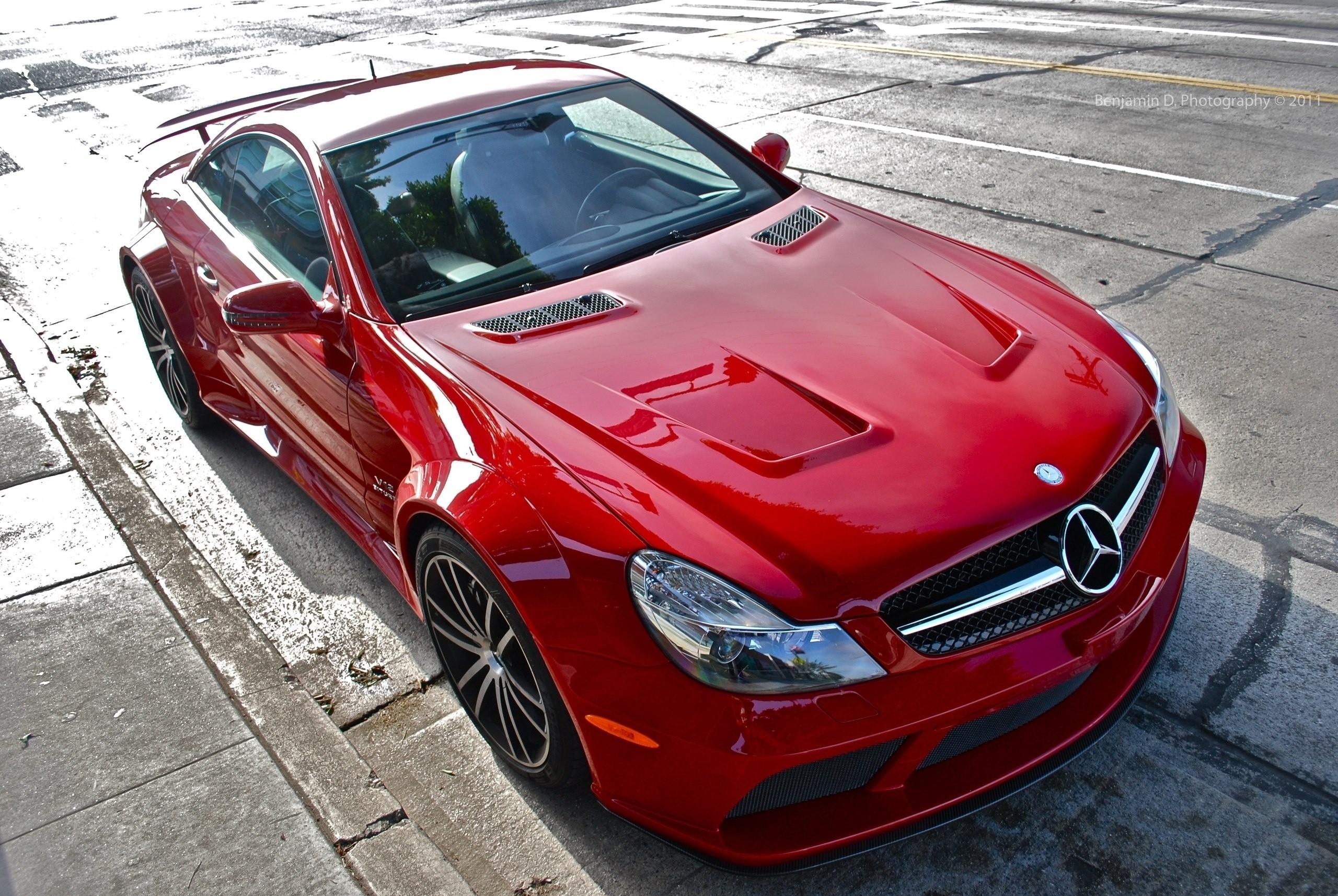 mercedes-benz sl65 amg, red, auto, cars New Lock Screen Backgrounds