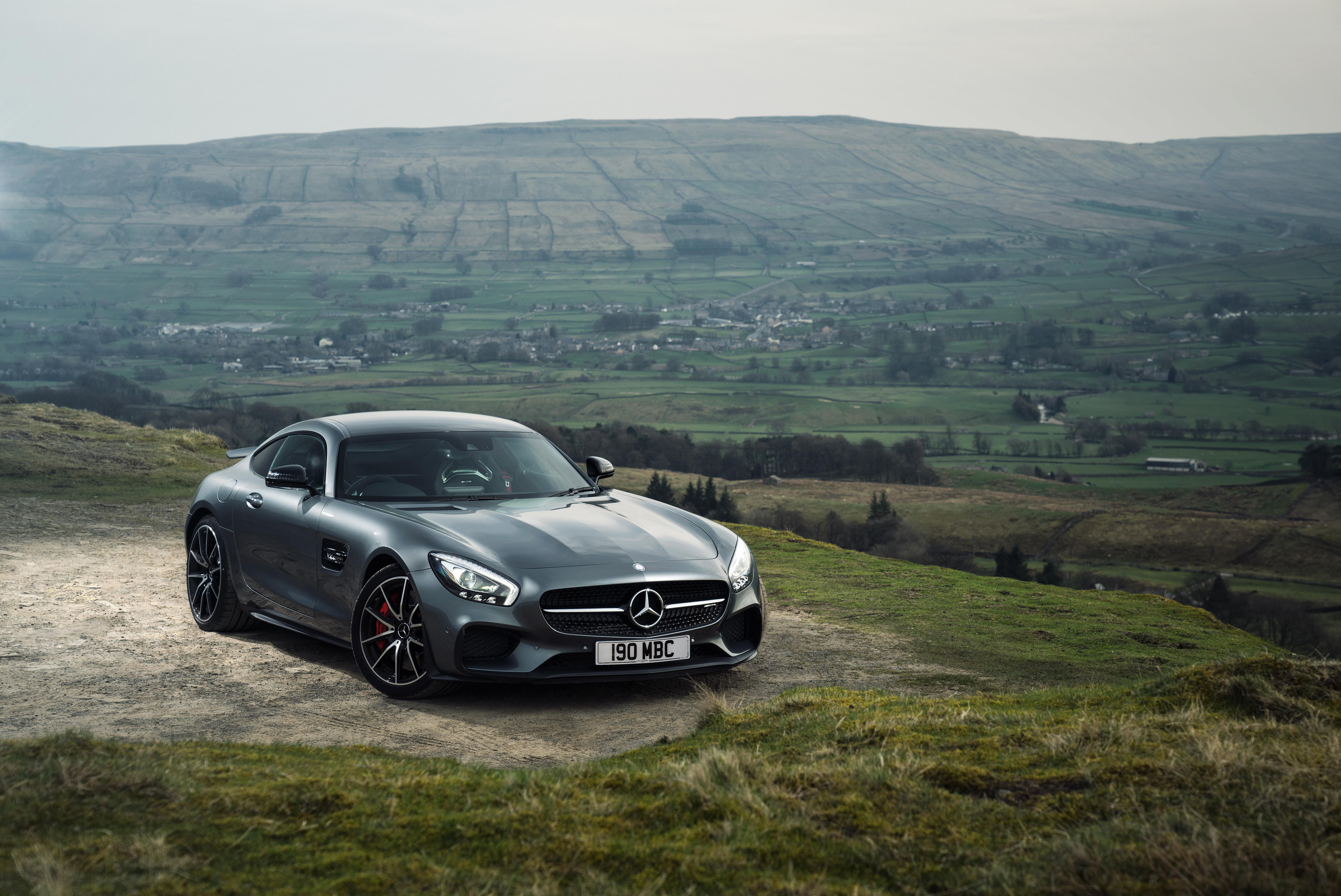mercedes, cars, grey, side view, amg, gt s