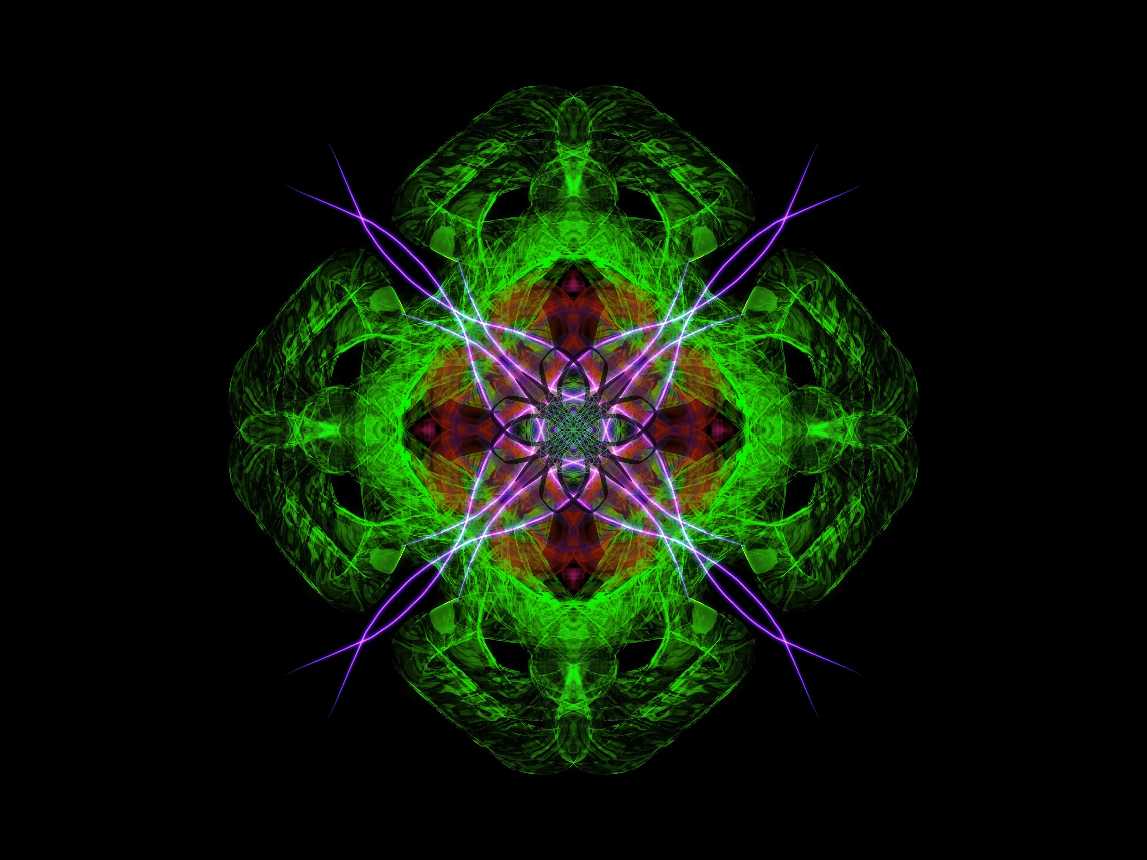 Mobile Wallpaper Mandala abstract, sacred, fractal, geometry
