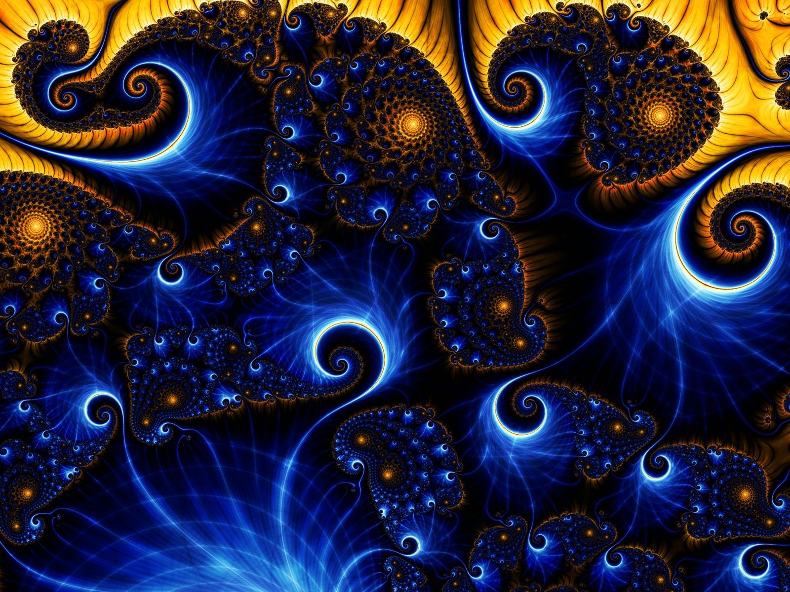 abstract, fractal, curls, patterns Phone Wallpaper