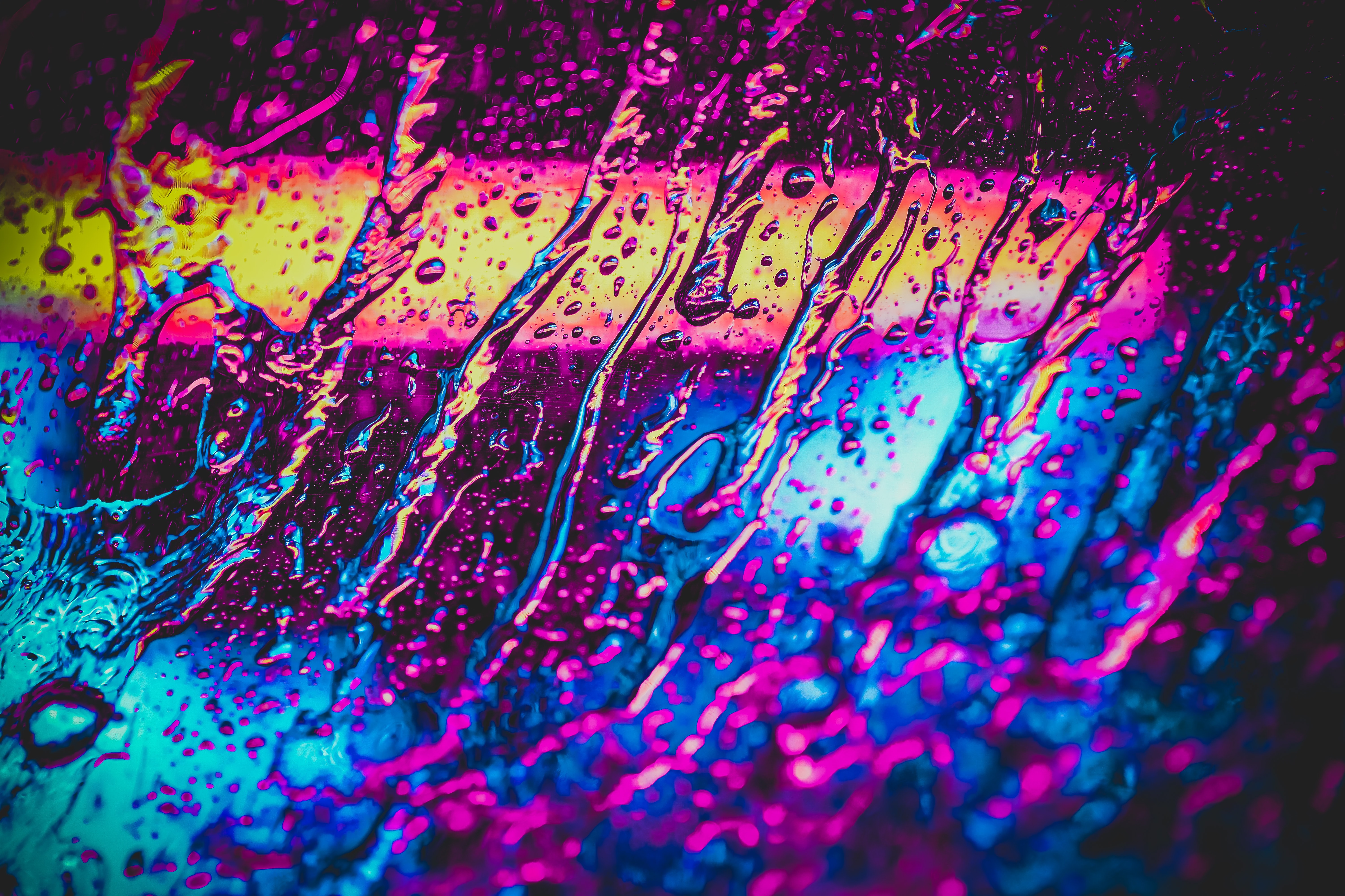 130951 download wallpaper abstract, drops, multicolored, motley, surface screensavers and pictures for free