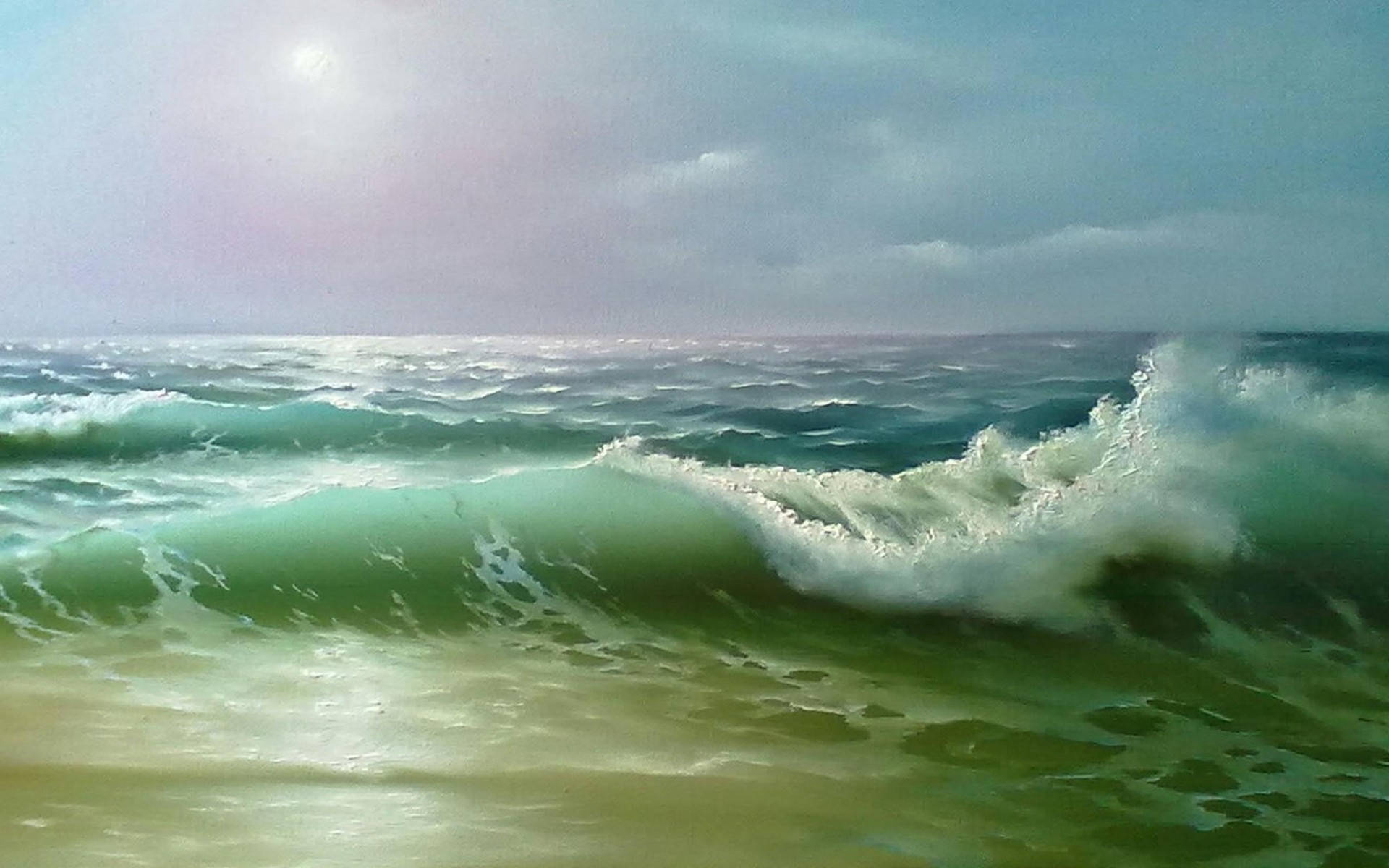 Виктор Лузик картины море
