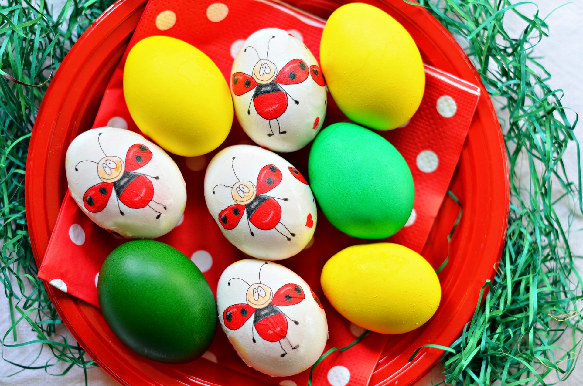 plate, holidays, eggs, easter, painted HD wallpaper