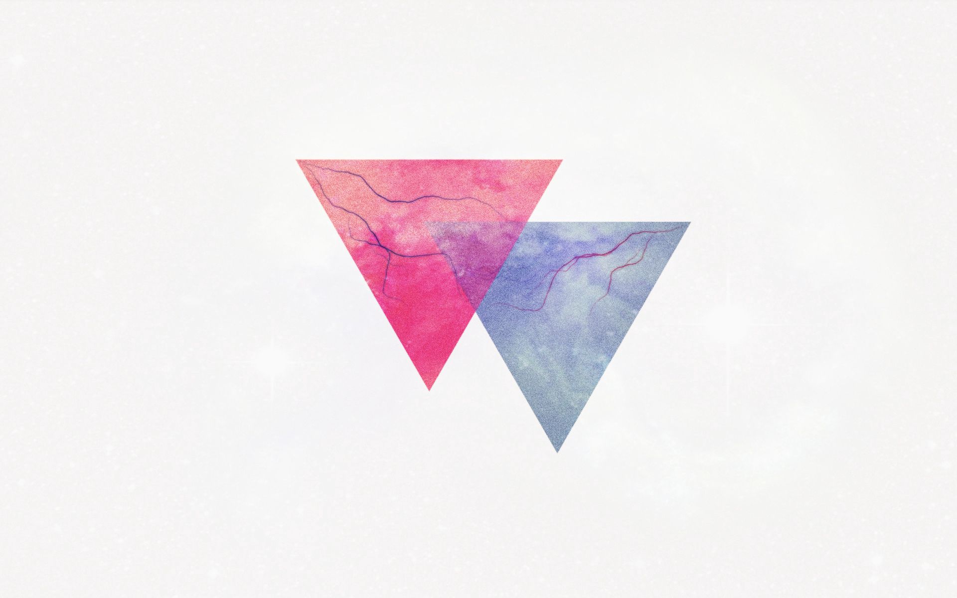 triangle, lightning, veins, minimalism, core