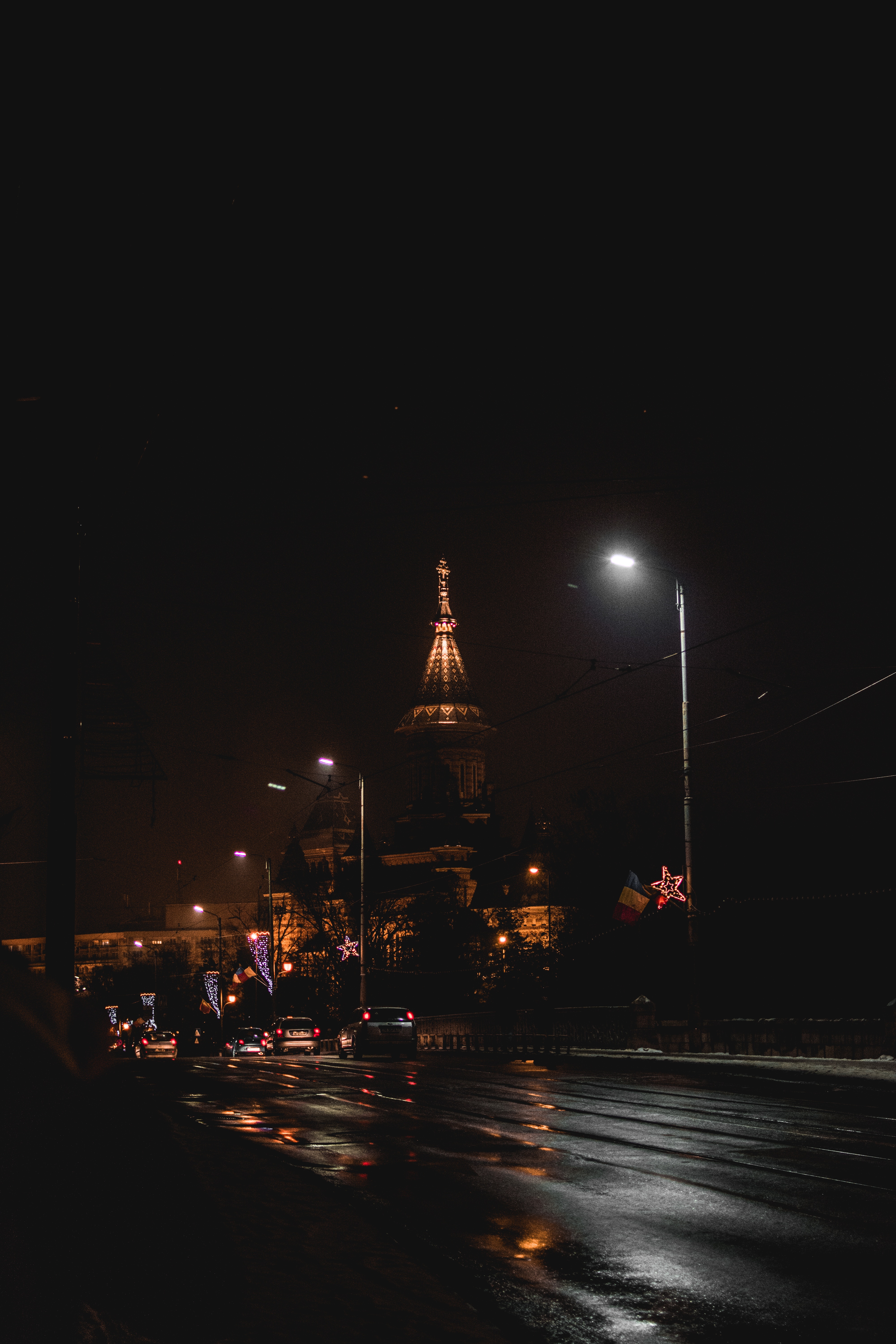 Night City night, city lights, traffic, cities Free Stock Photos