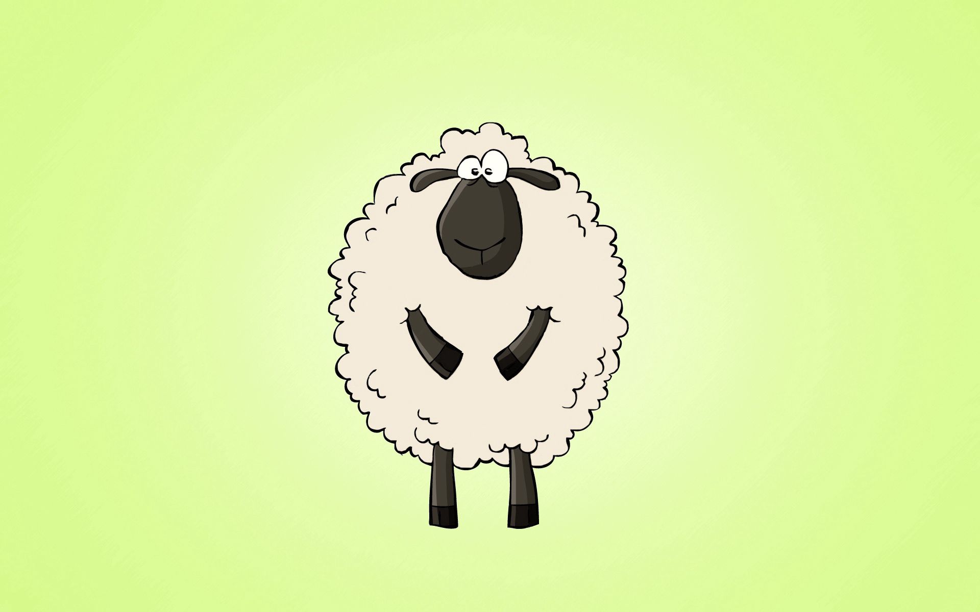 Vector lamb, drawing, picture, curls HD desktop images