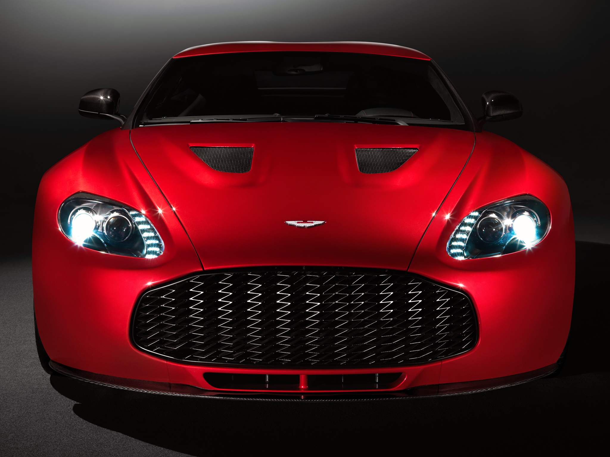 Handy-Wallpaper Auto, Aston Martin, Cars, Vorderansicht, Frontansicht, 2012, V12, Zagato kostenlos herunterladen.