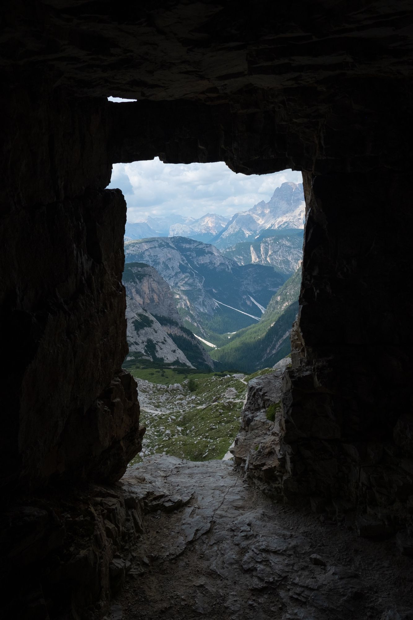 Download mobile wallpaper: View, Cave, Stone, Nature, Mountains