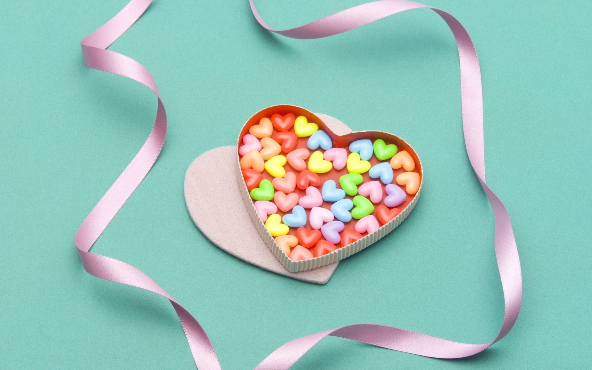 heart, love, candies, multicolored, motley, tape iphone wallpaper