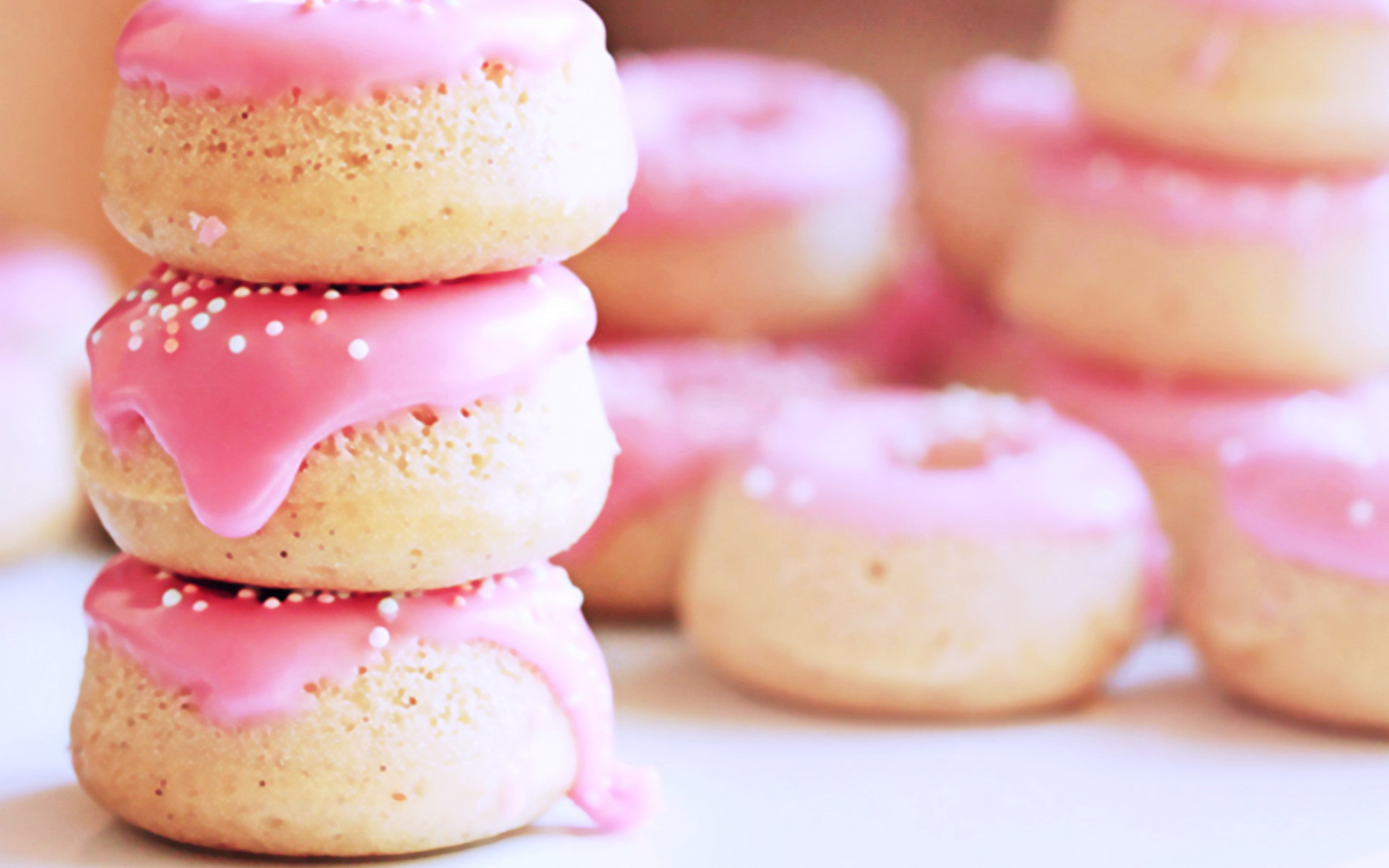 HD desktop wallpaper: Food, Pink, Sweets, Doughnut download free picture  #687859