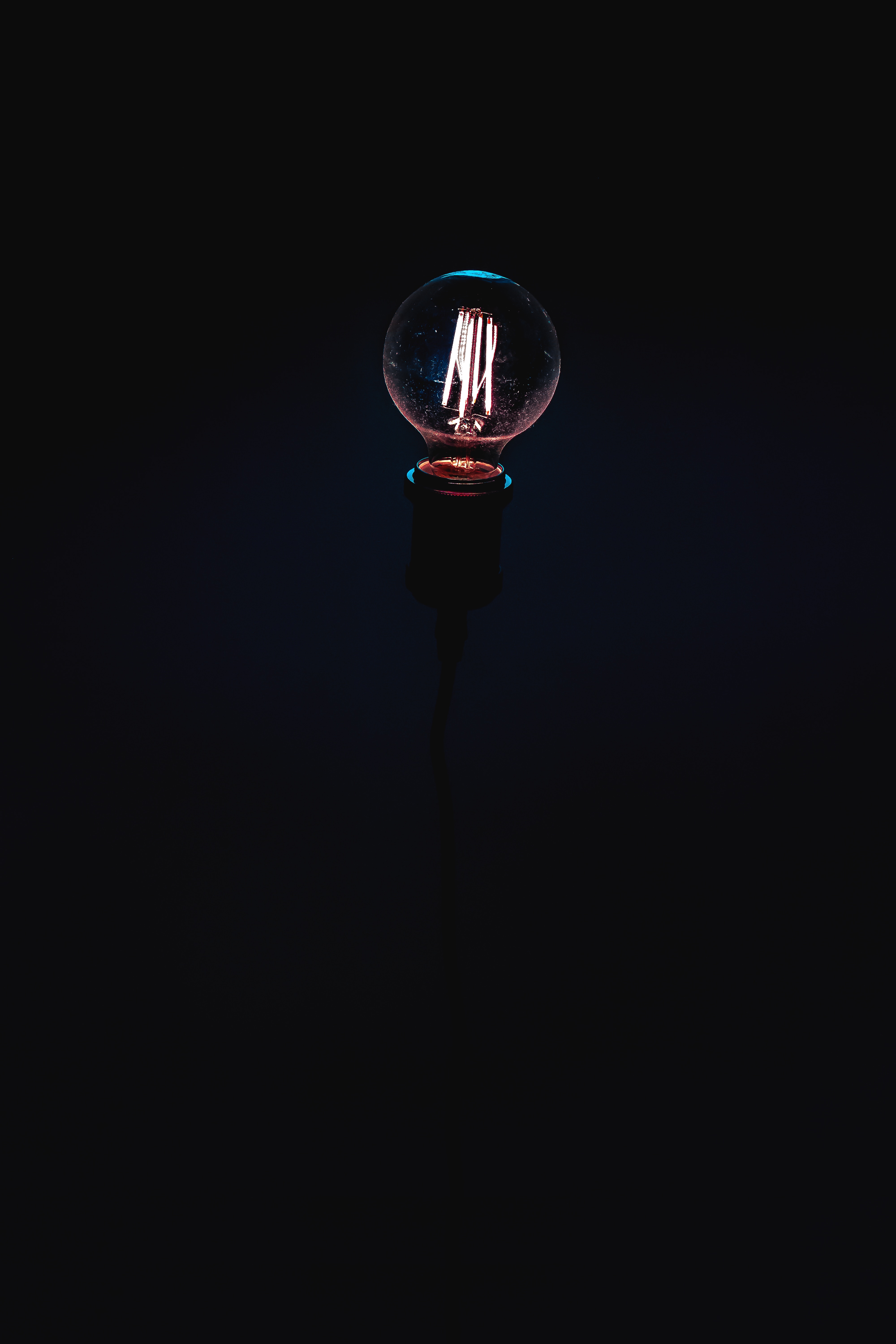 black background, dark, shine, light, lamp, electricity 5K