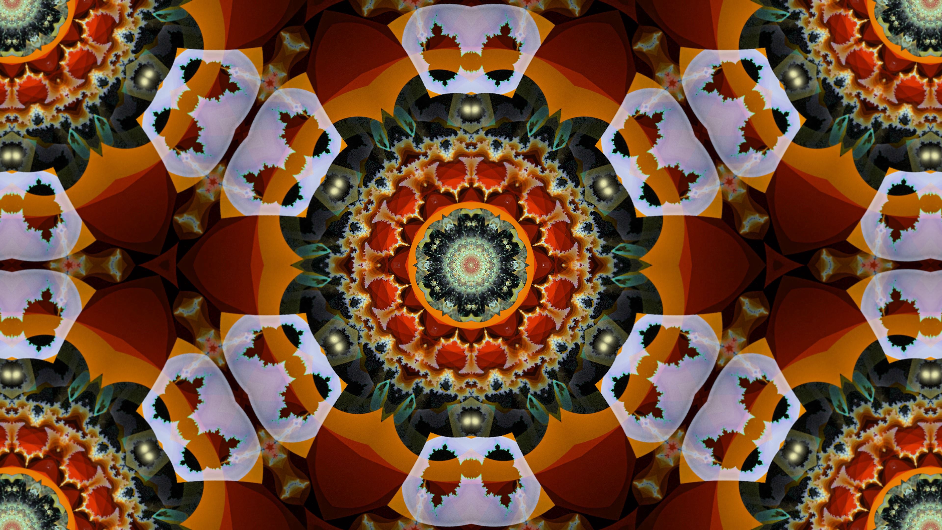 iPhone Wallpapers form, kaleidoscope, round, abstract Fractal