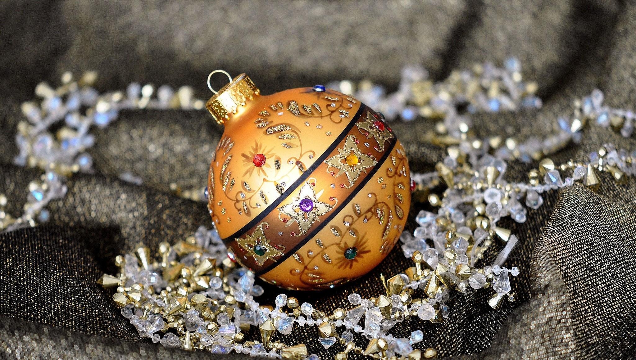 close-up, holidays, stones, ball, decoration, christmas tree toy 4K Ultra