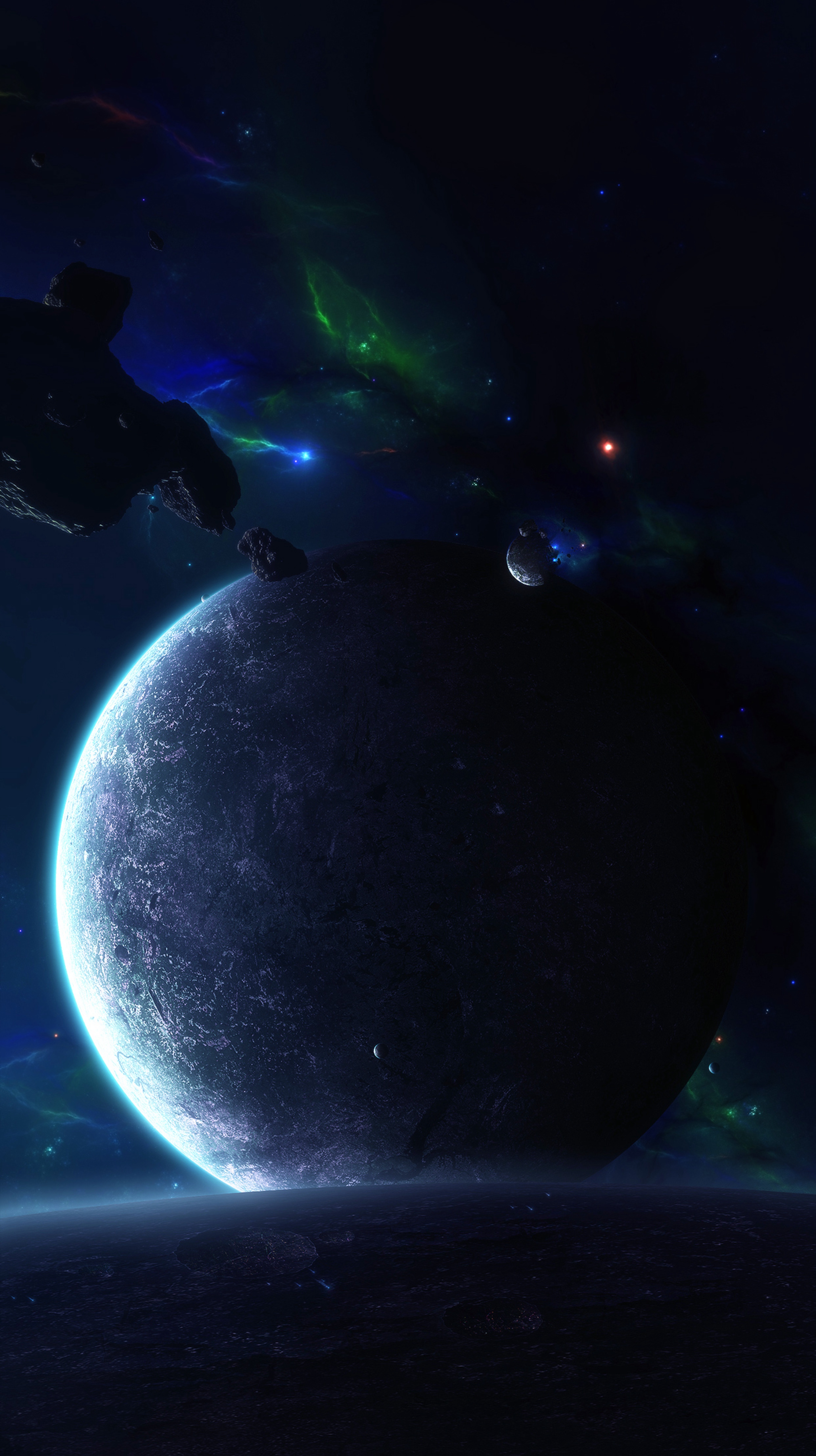 nebula, universe, planets, asteroids 3d Wallpaper
