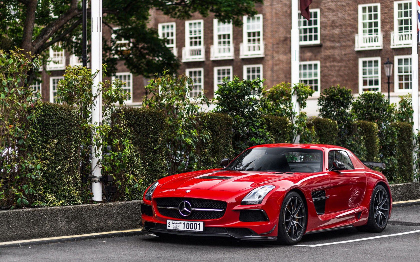 Cool HD Wallpaper side view, sls, red, cars