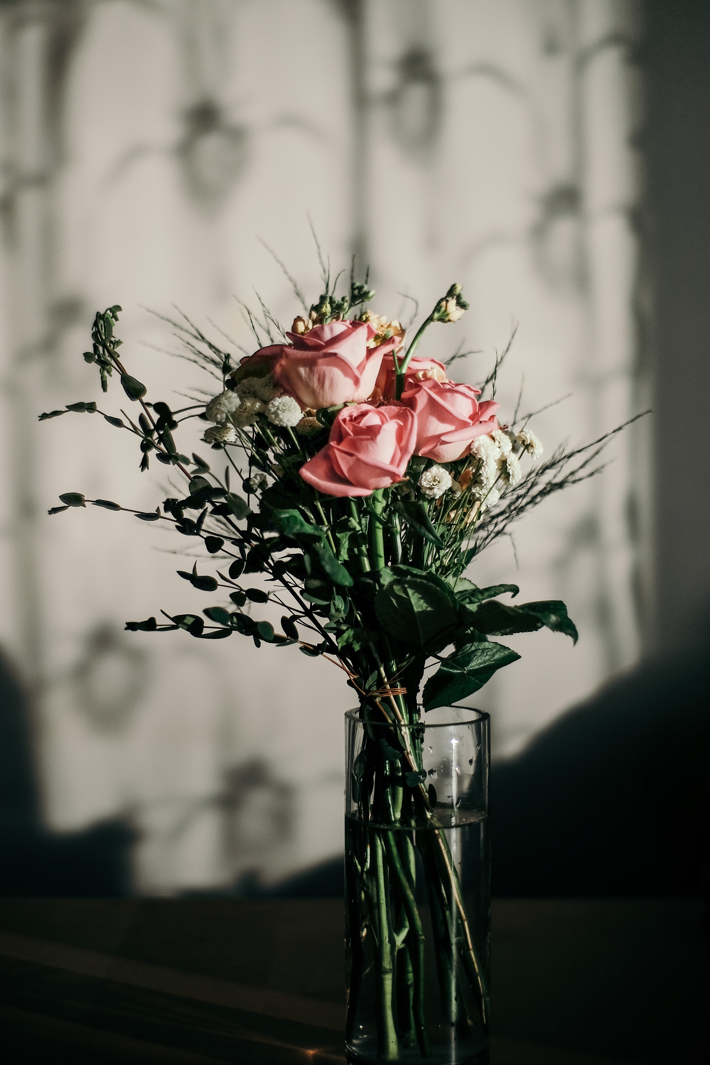 pink, roses, bouquet, flowers Panoramic Wallpapers