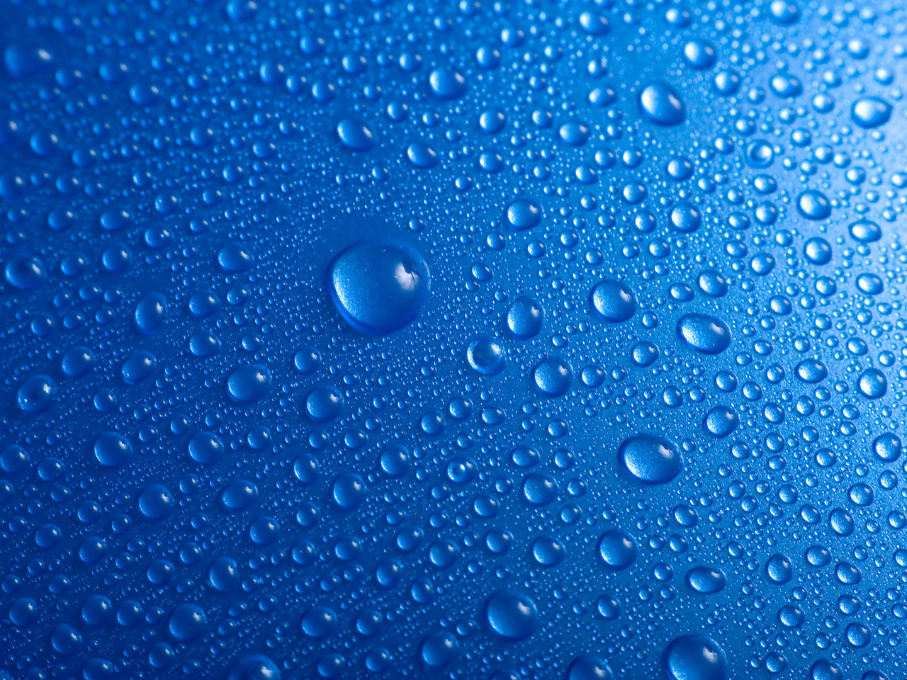 objects, drops, background, blue 2160p