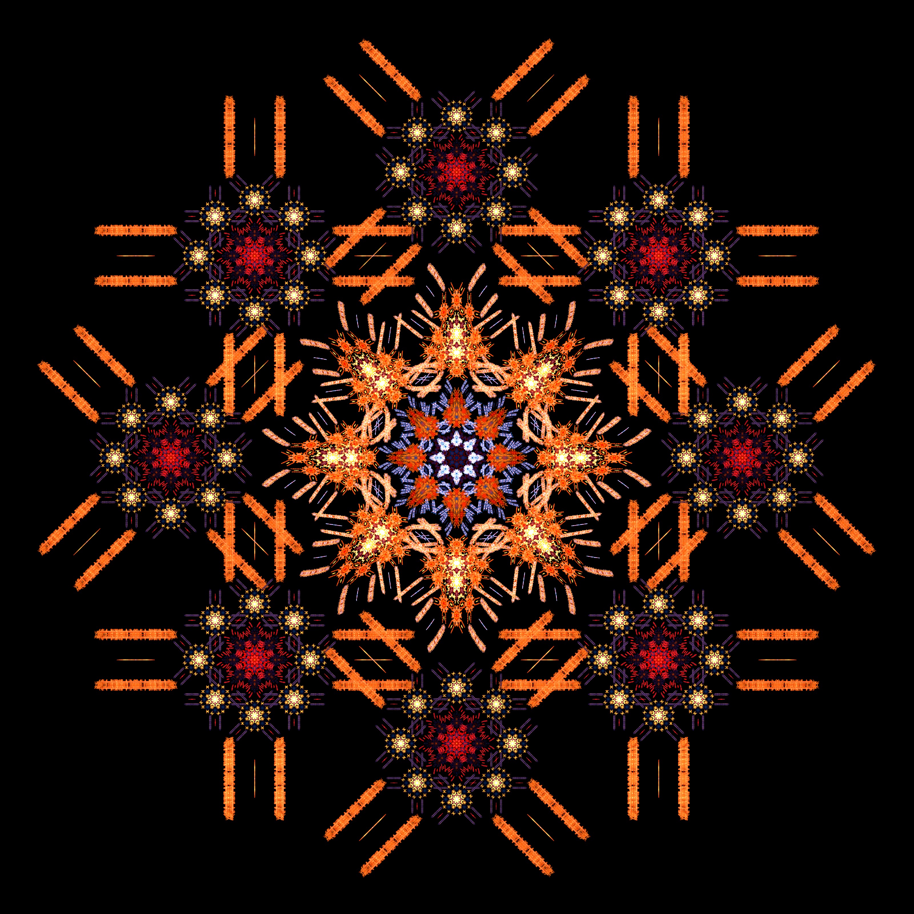 Ultra HD 4K abstract, symmetry, motley, fractal