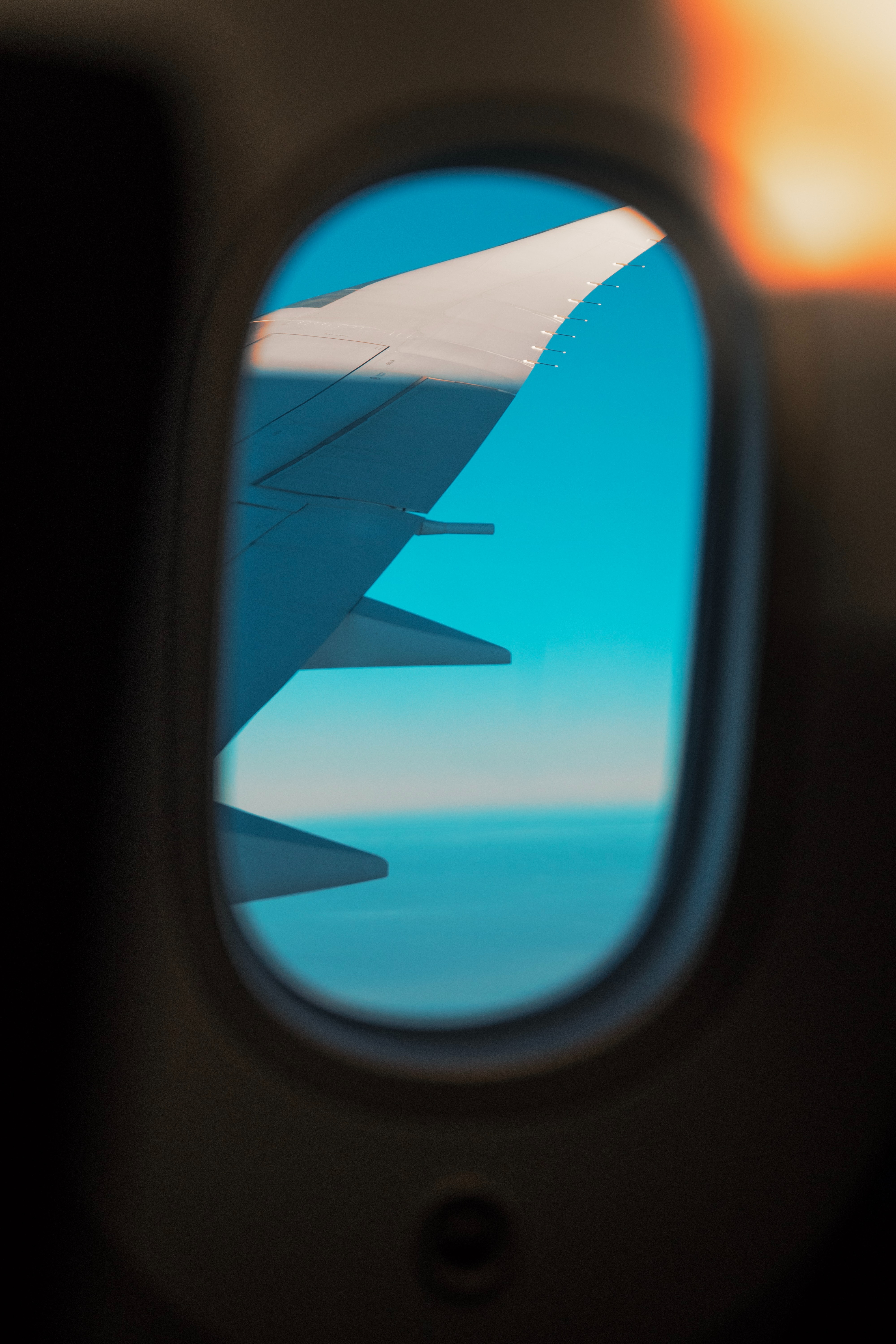 Mobile wallpaper: Miscellanea, Porthole, View, Window, Miscellaneous, Wing,  Airplane, Plane, 82564 download the picture for free.