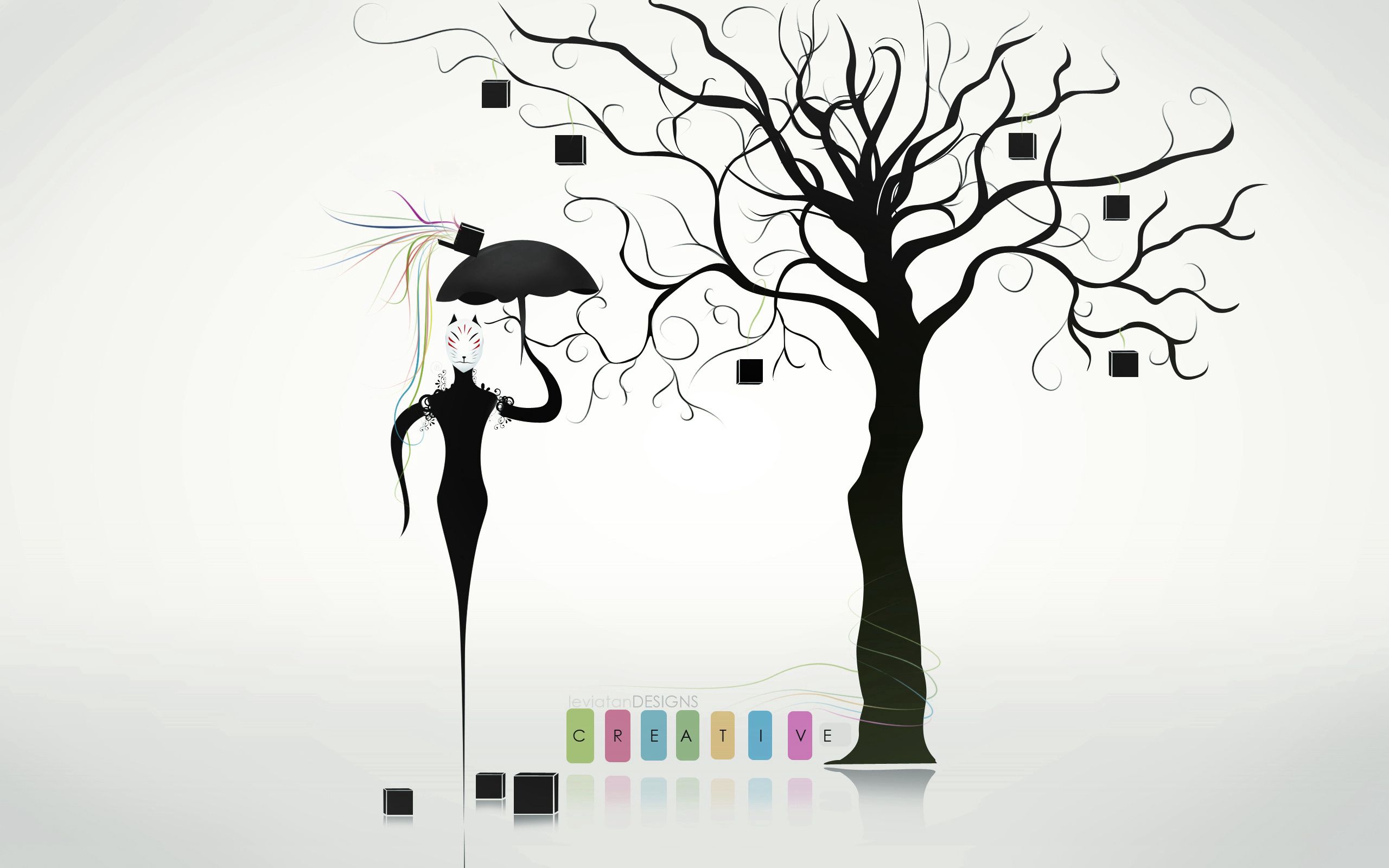 creative, miscellanea, miscellaneous, wood, tree, mask, umbrella