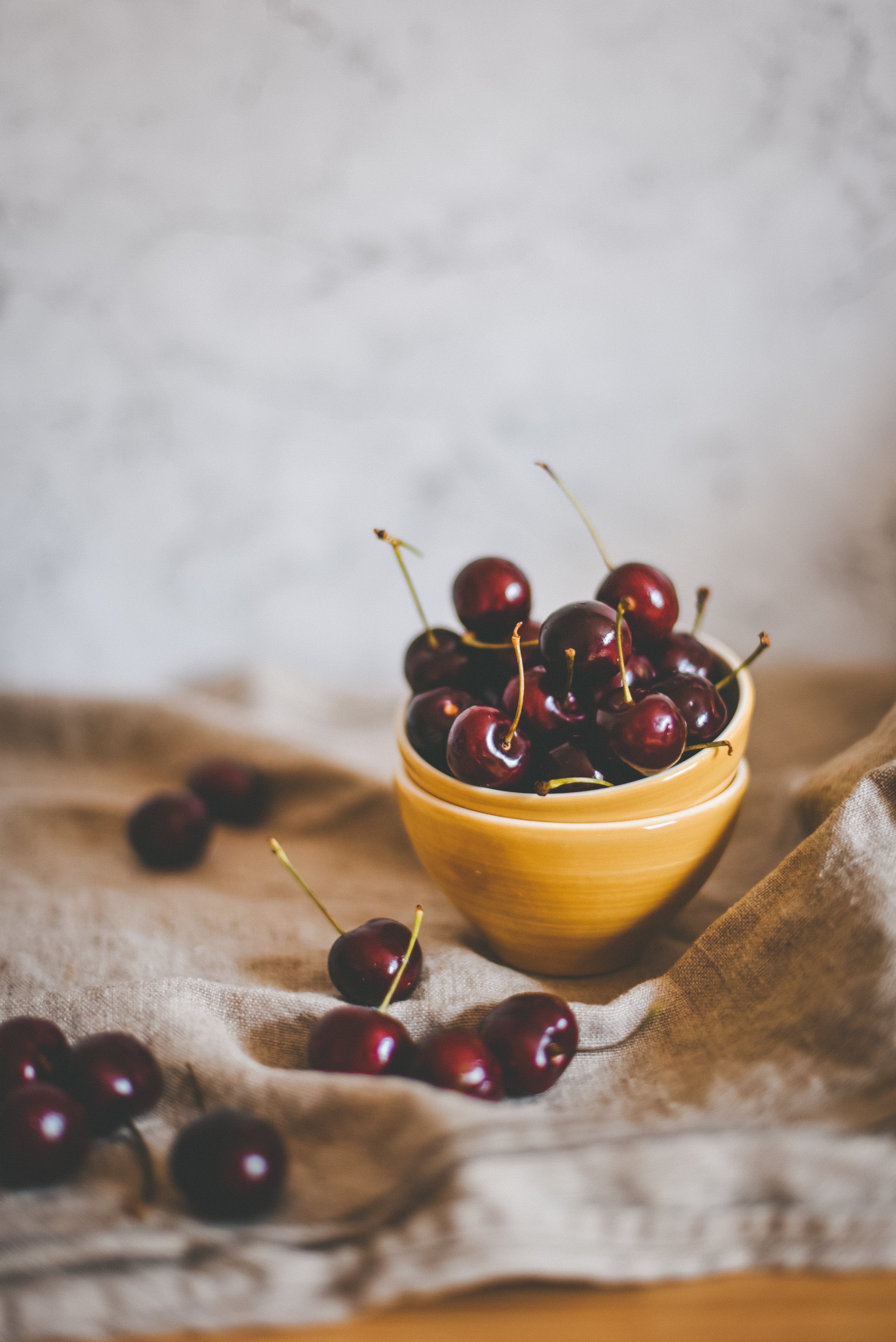 sweet cherry, food, cherry, berry, ripe, dish phone wallpaper