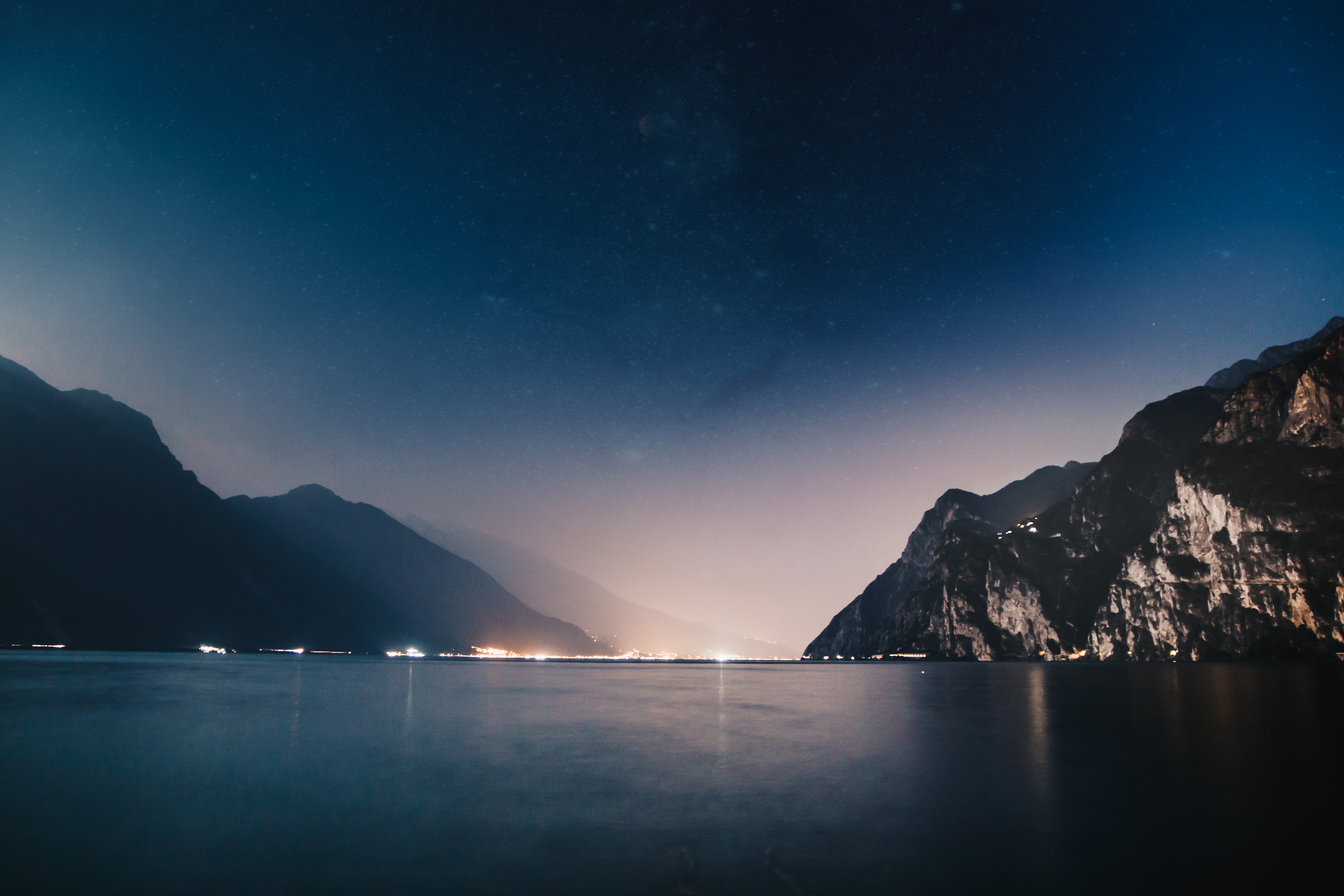 sea, night, nature Mountains HQ Background Wallpapers