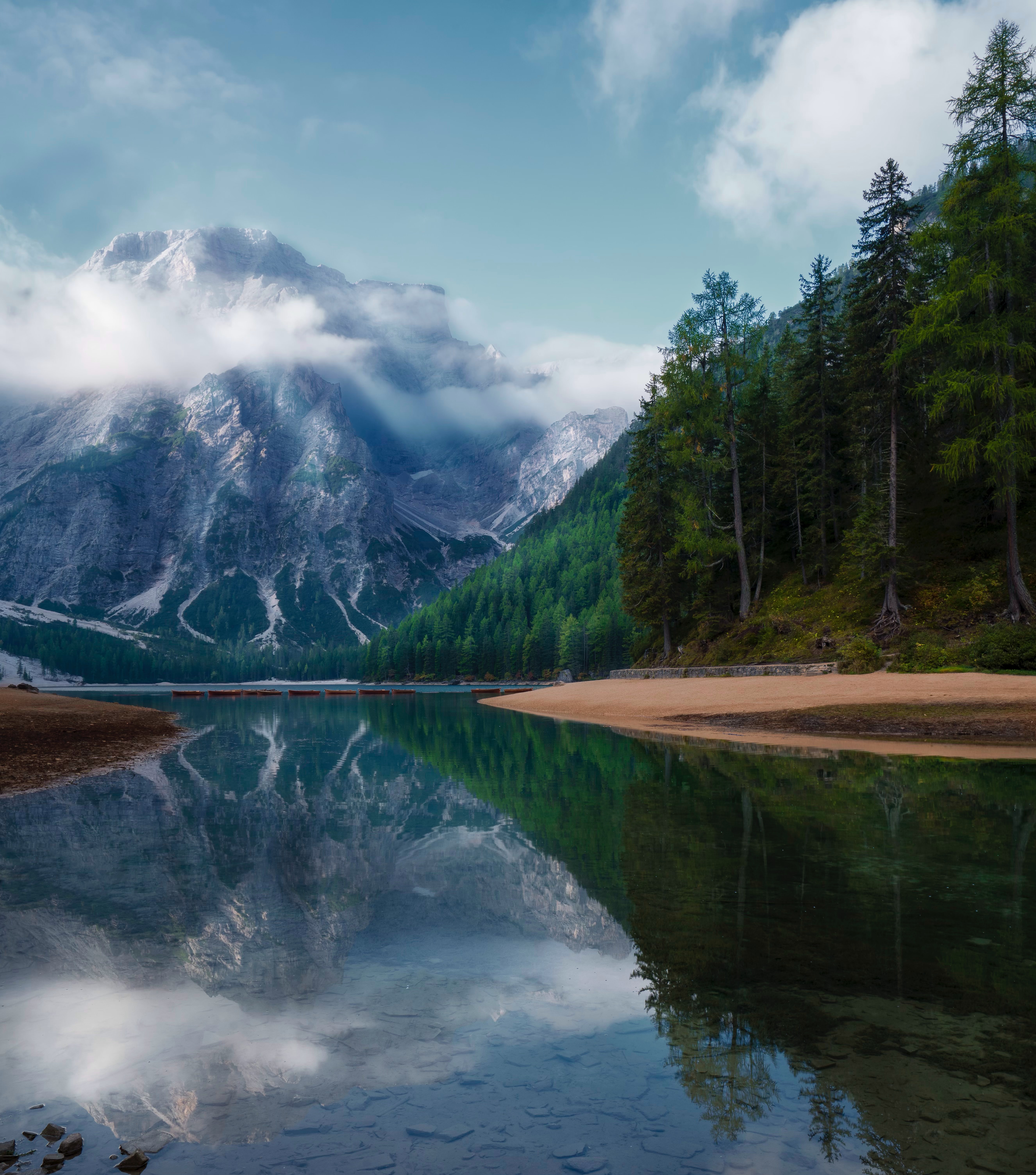 lake, nature, water, mountain, reflection, forest