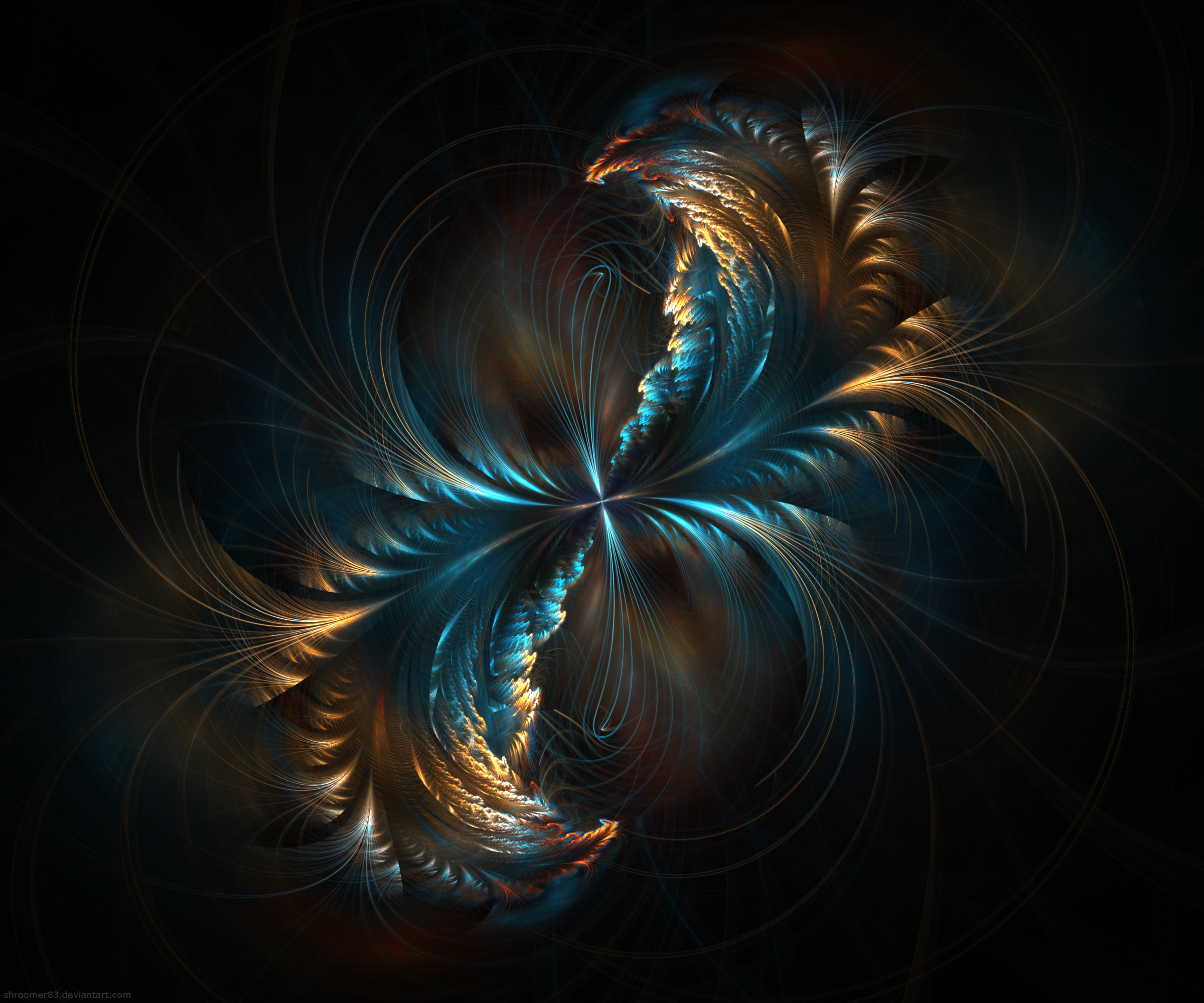 abstract, lines, pattern, fractal, symmetry Full HD