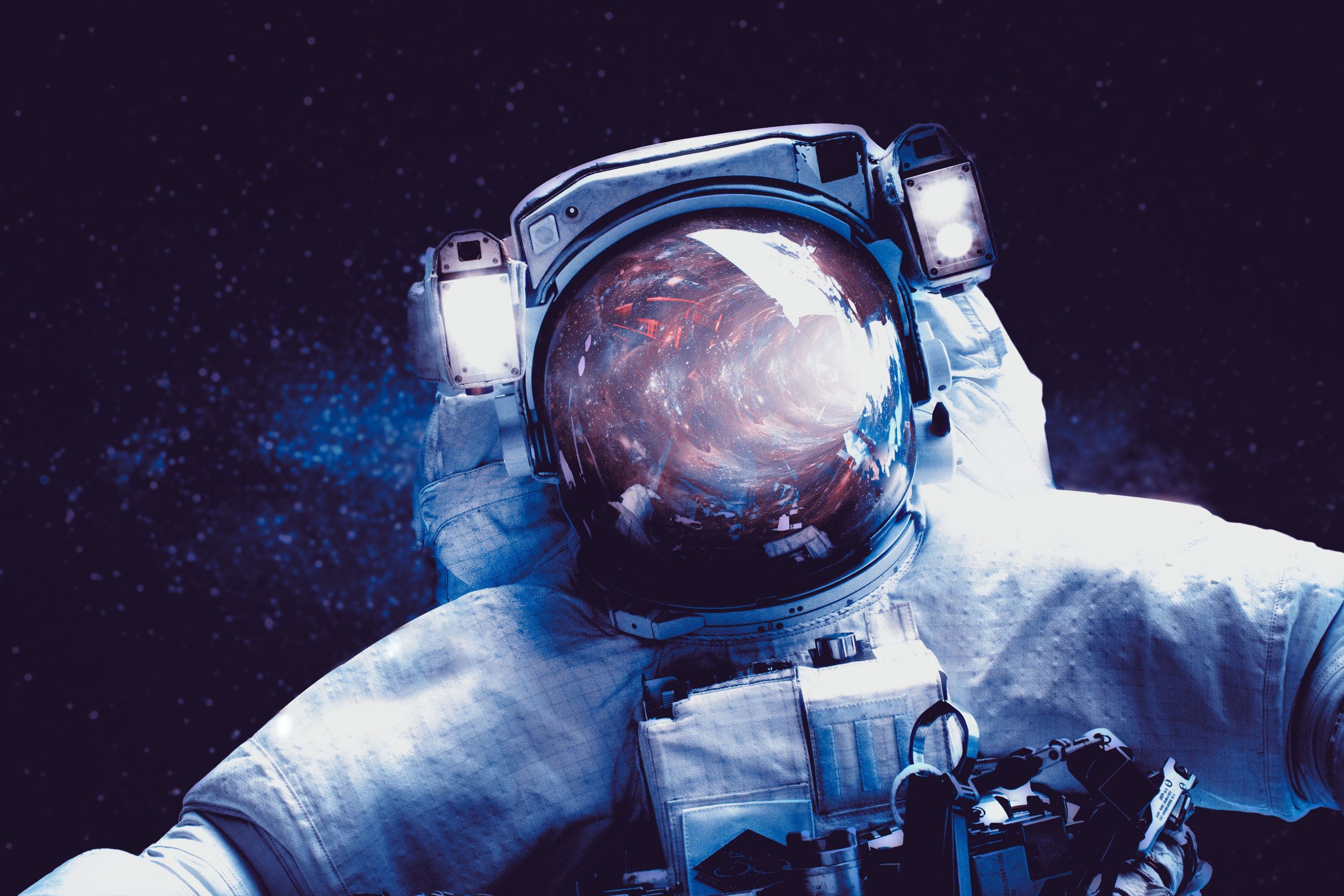 Phone Background Full HD universe, space suit, astronaut, spacesuit