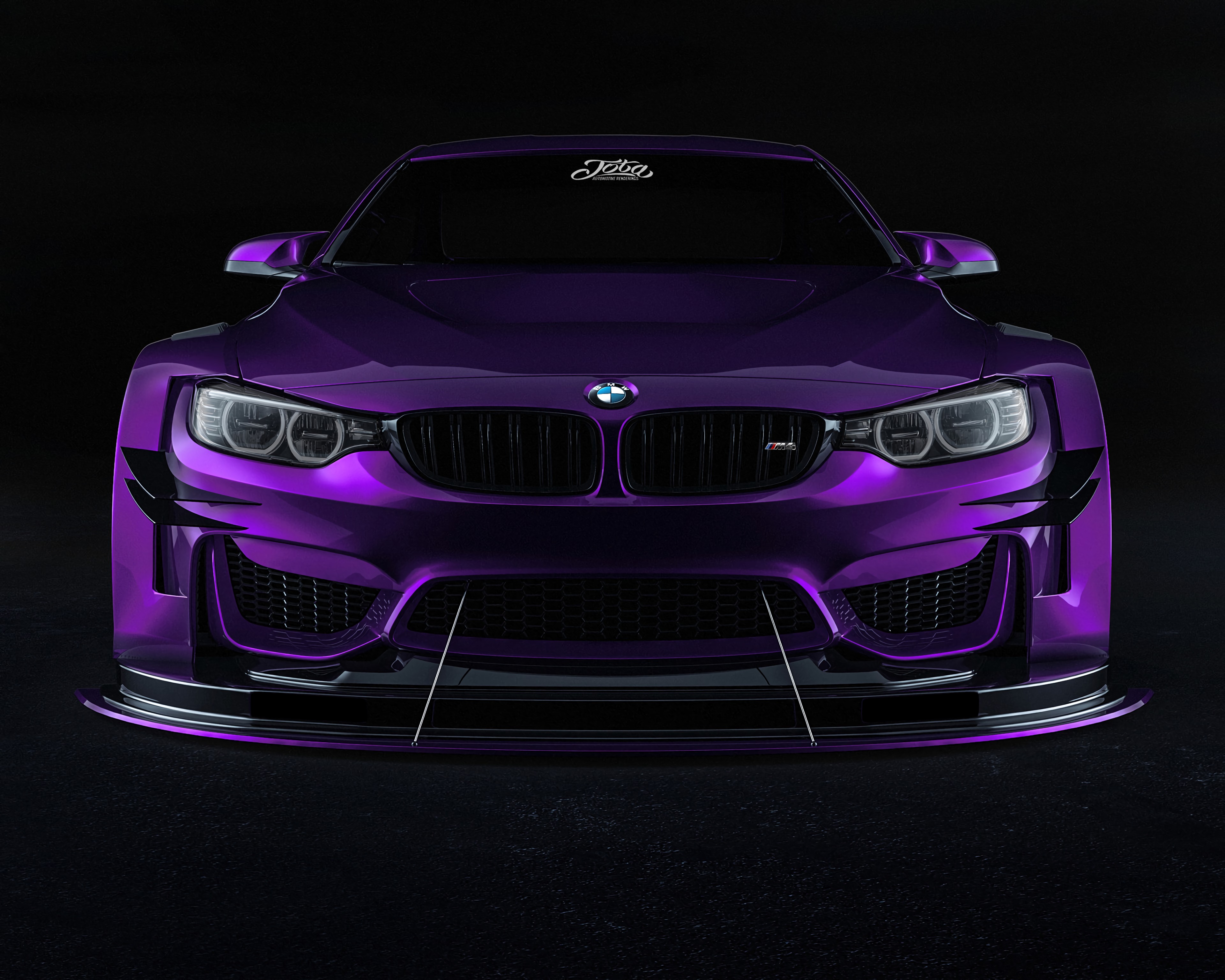 bmw, car, purple, cars, machine, front view, sports, violet, sports car