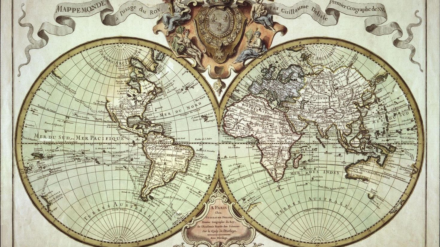 Обои Старая карта мира
