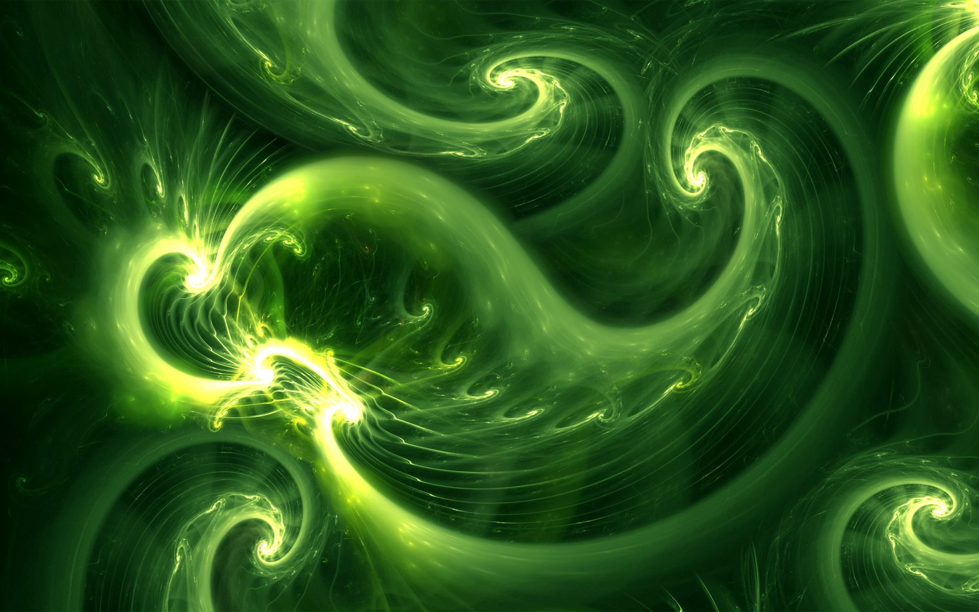 149108 download wallpaper green, abstract, smoke, form, figure screensavers and pictures for free