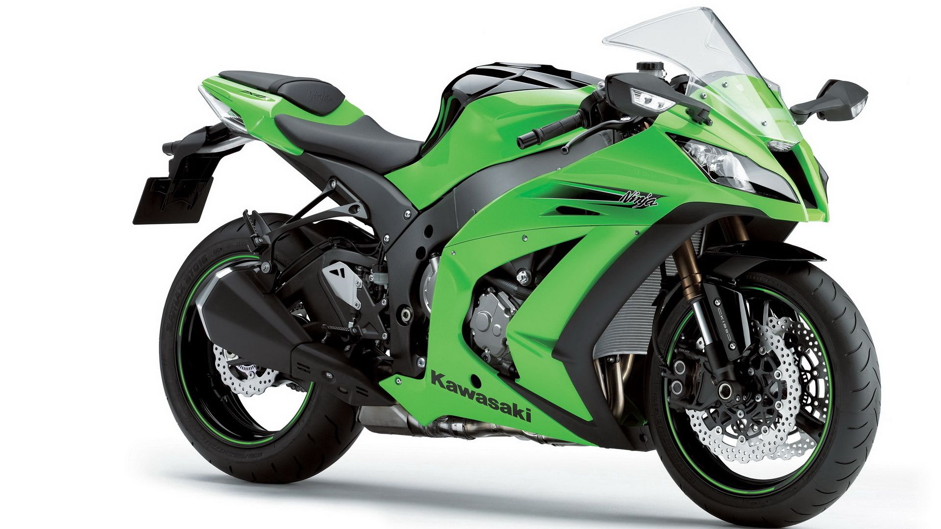 110565 Bild herunterladen motorräder, grün, motorrad, kawasaki, ninja - Hintergrundbilder und Bildschirmschoner kostenlos