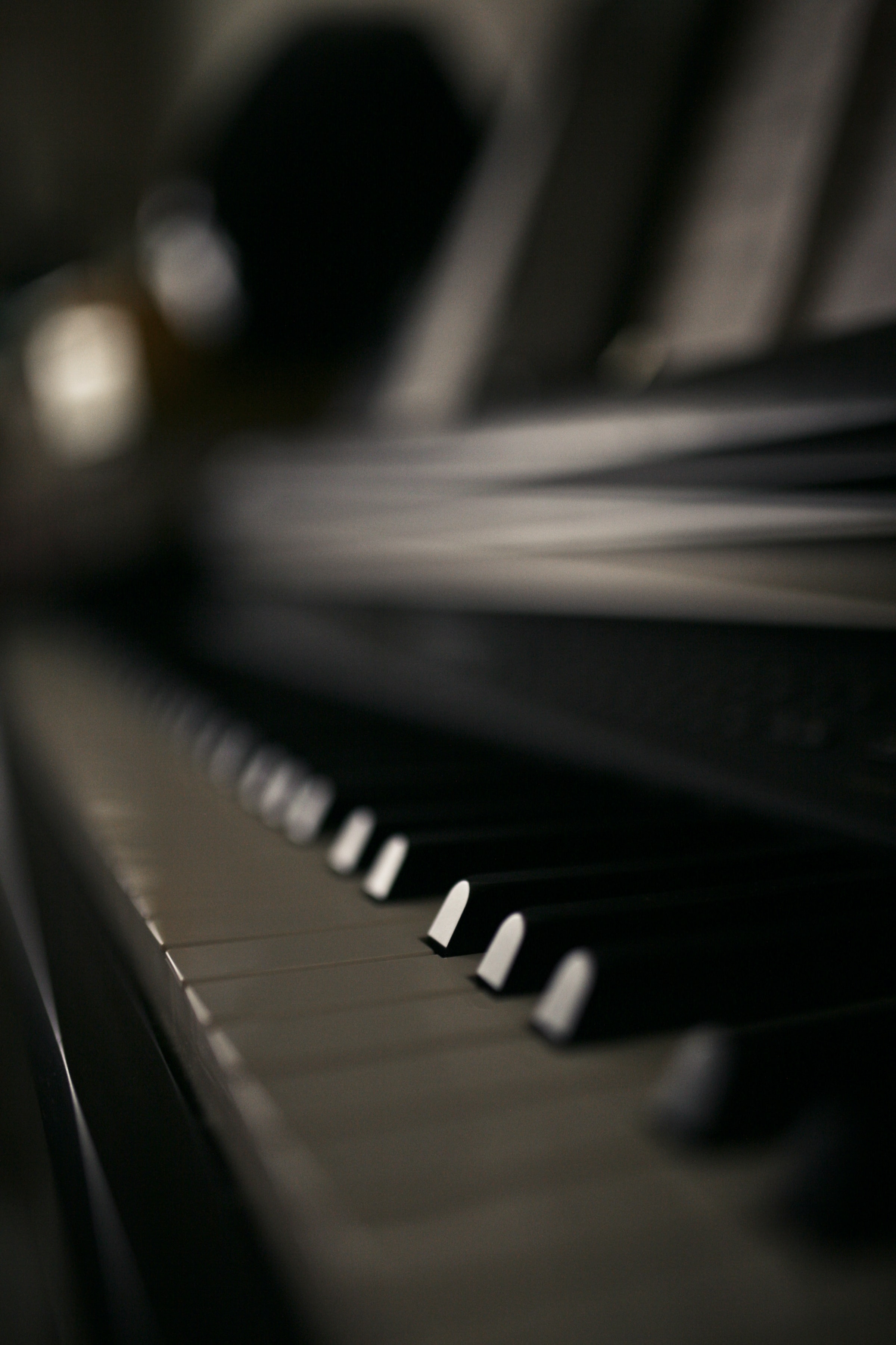 Wallpaper for mobile devices piano, keys, macro, music
