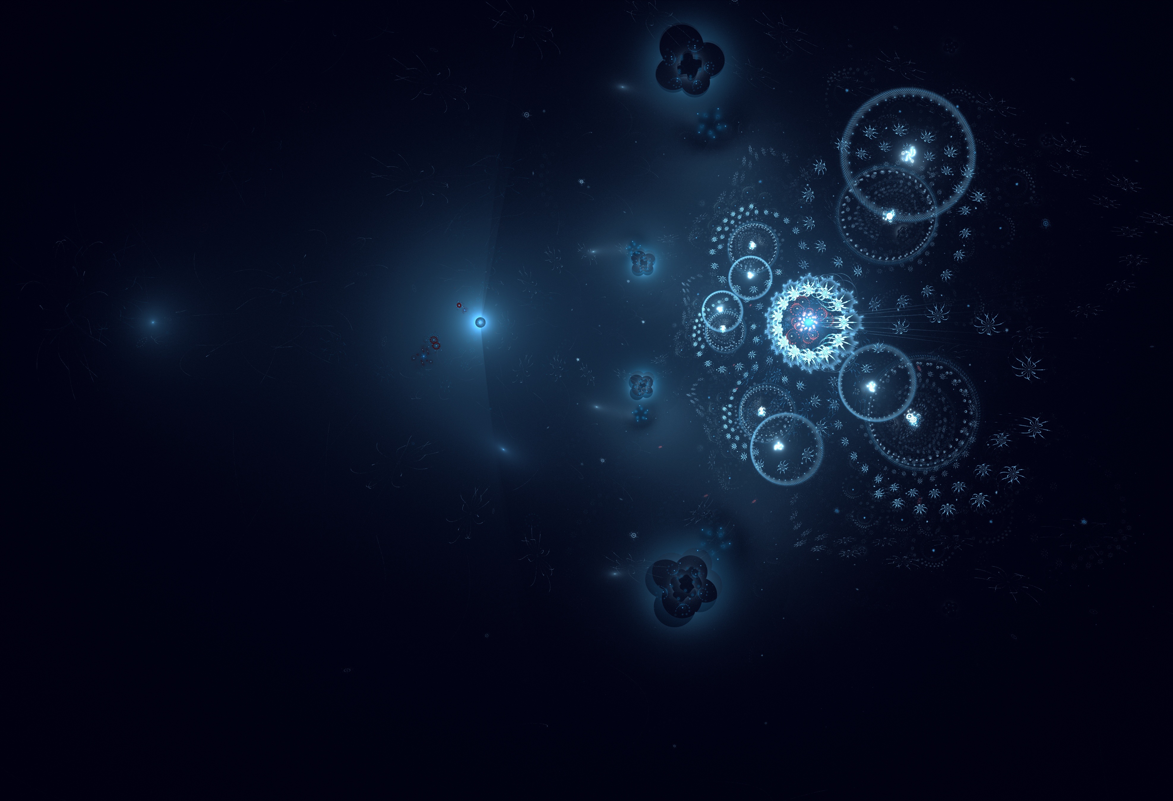 Download mobile wallpaper Patterns, Abstract, Dark, Circles, Fractal, Effect for free.