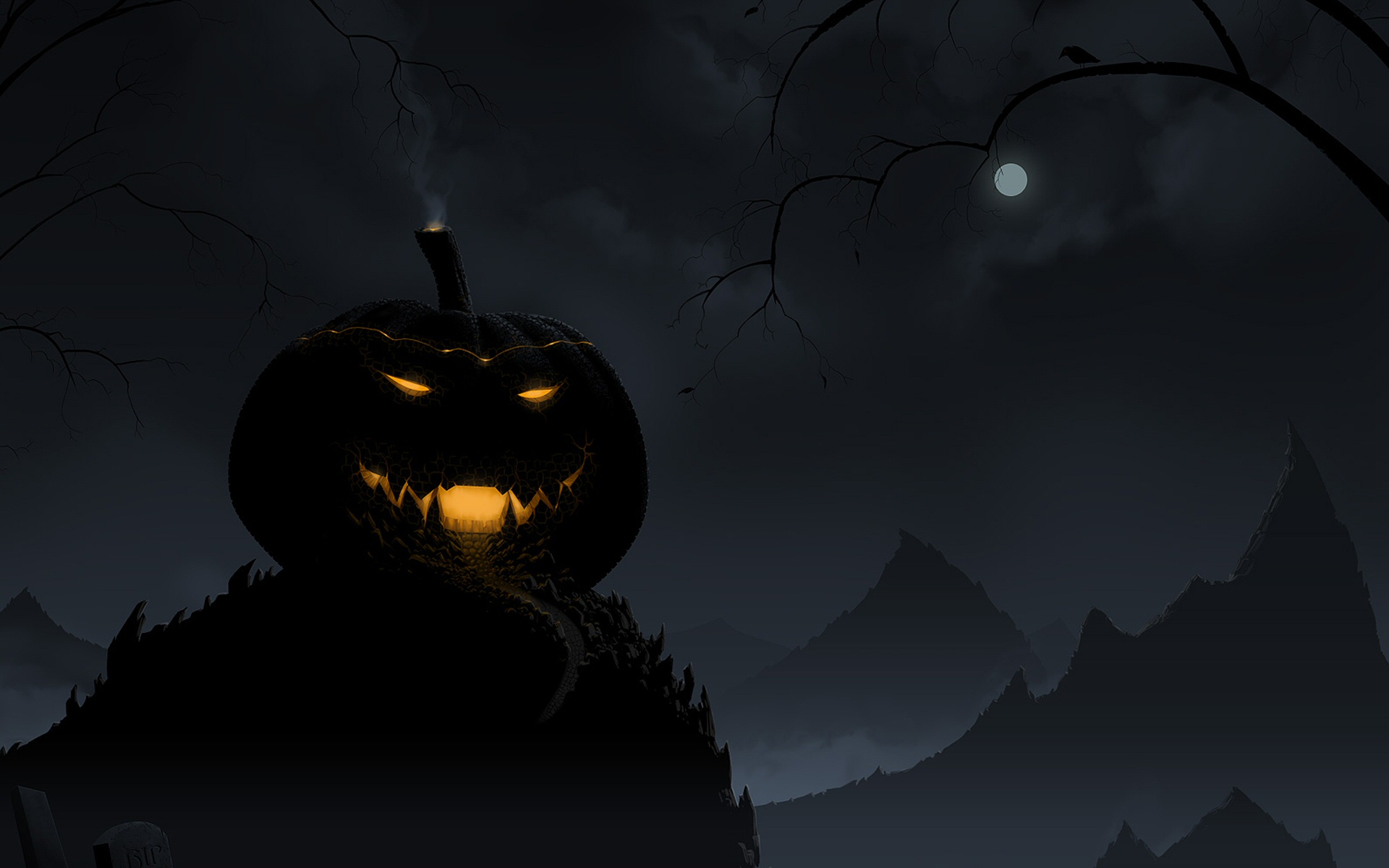 horror, halloween, holiday, creepy, pumpkin, scary, spooky Smartphone Background