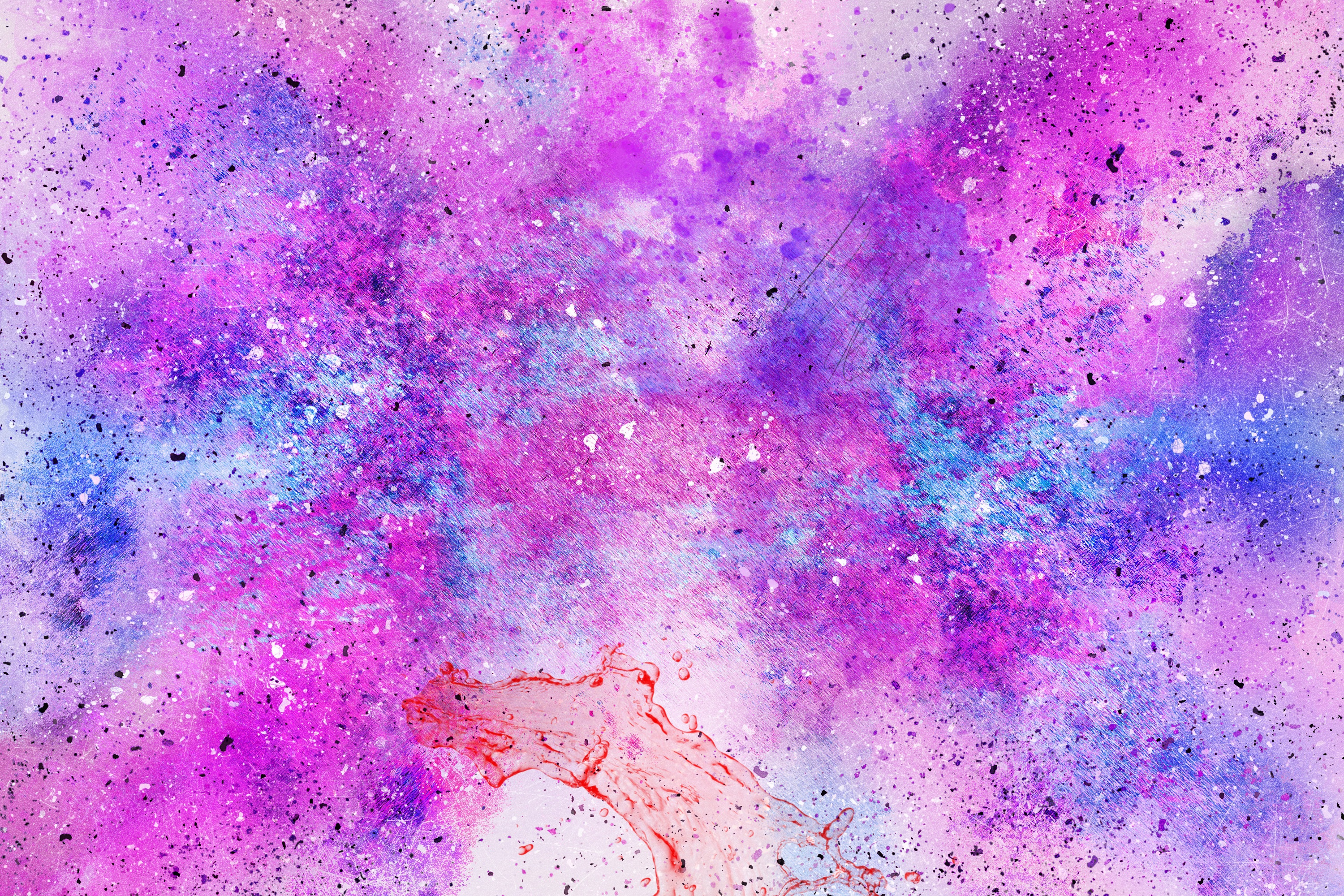 QHD wallpaper stains, abstract, pink, spots
