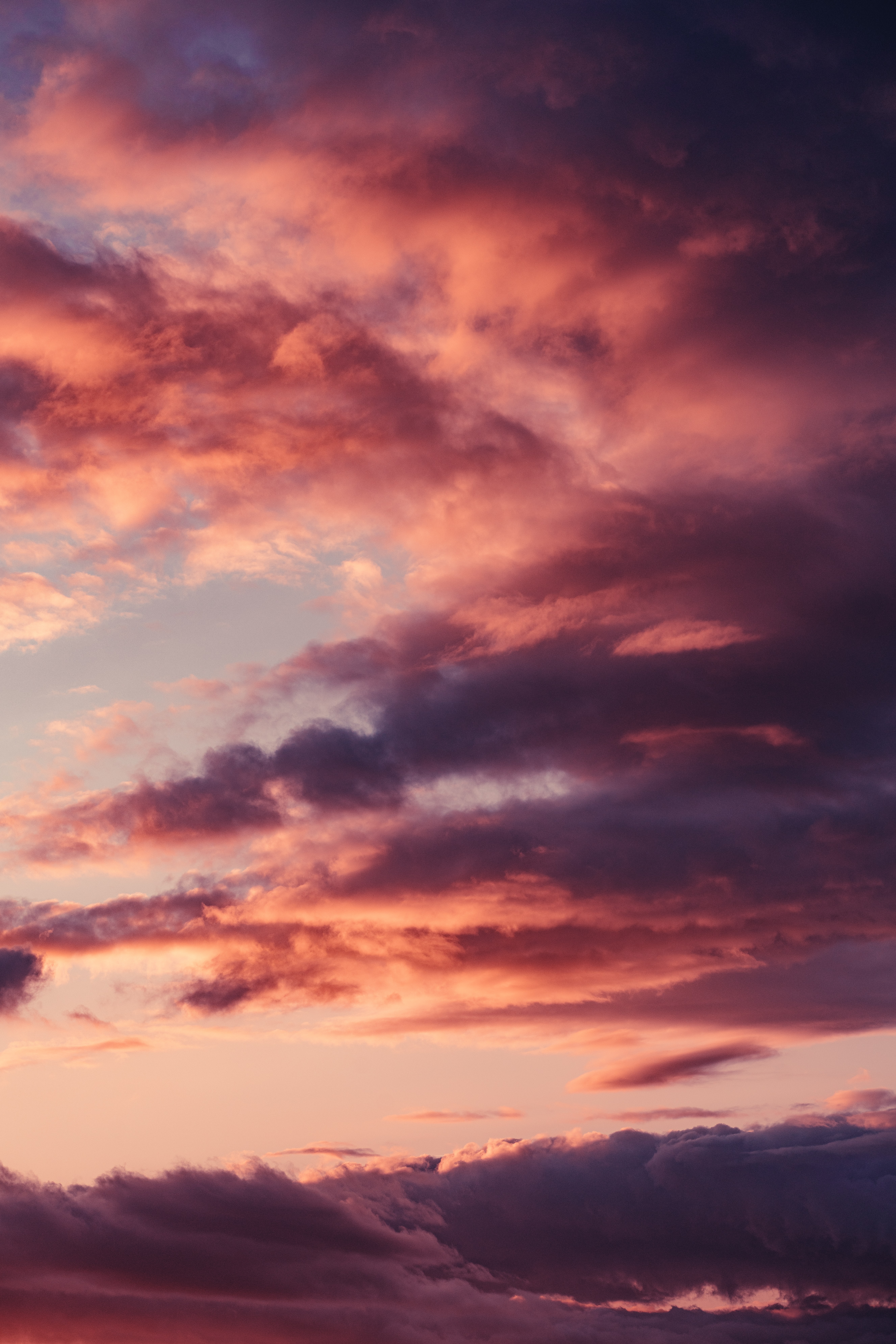 sunset, nature, sky, pink, clouds phone wallpaper