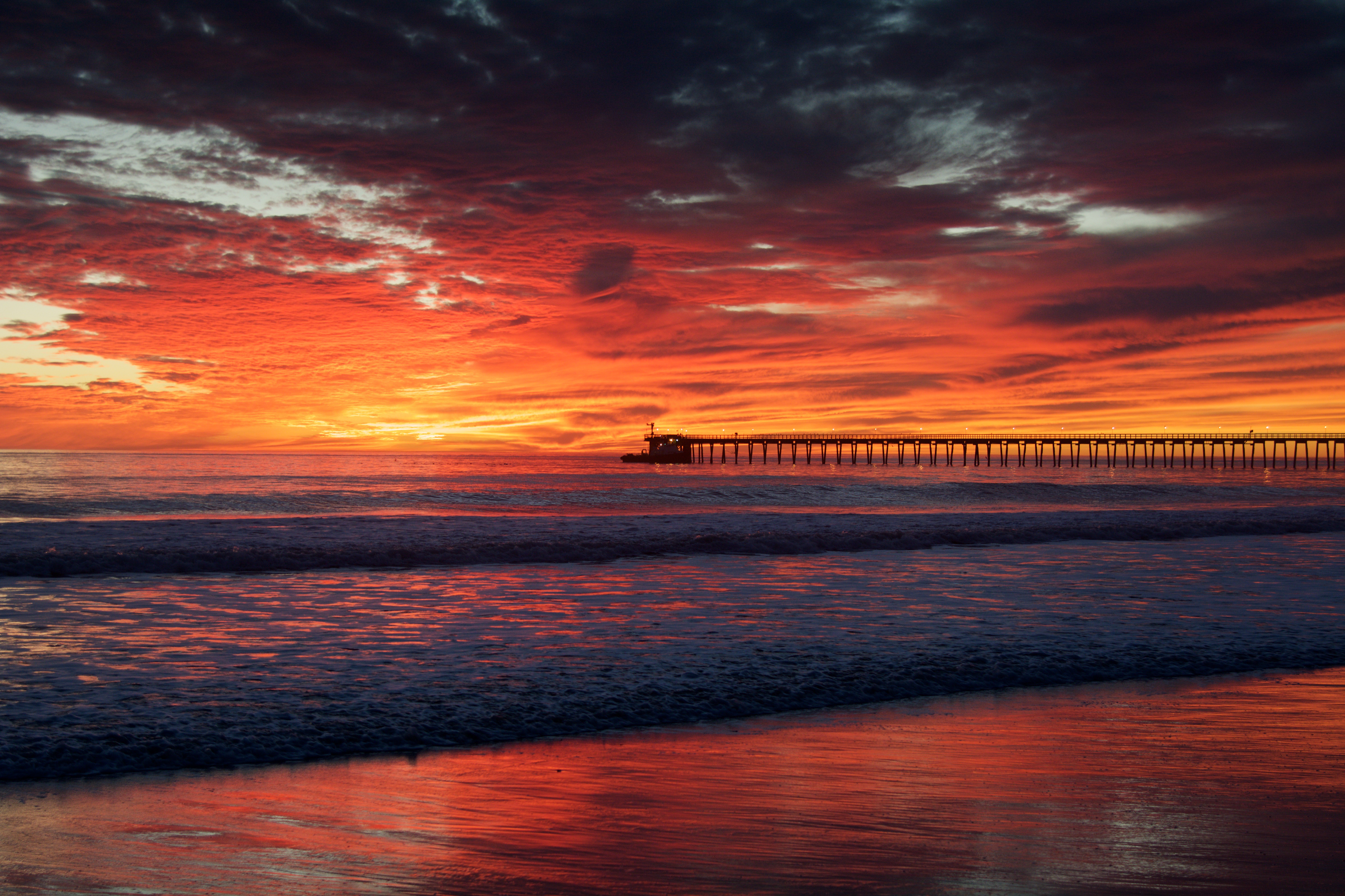 Laden Sie das Natur, Sunset, Sky, Sea, Reflexion-Bild kostenlos auf Ihren PC-Desktop herunter