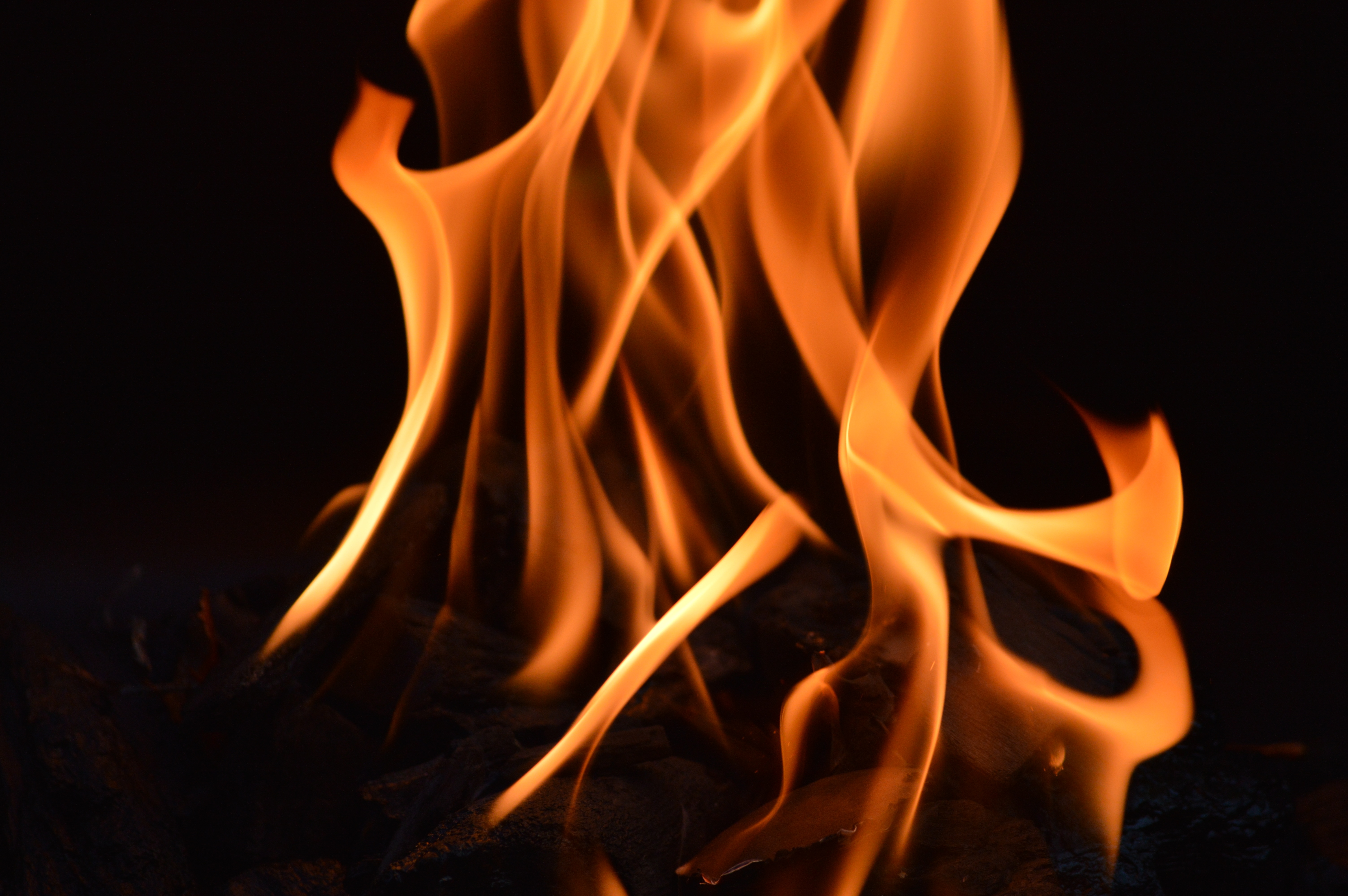 bonfire, abstract, fire, flame HD wallpaper