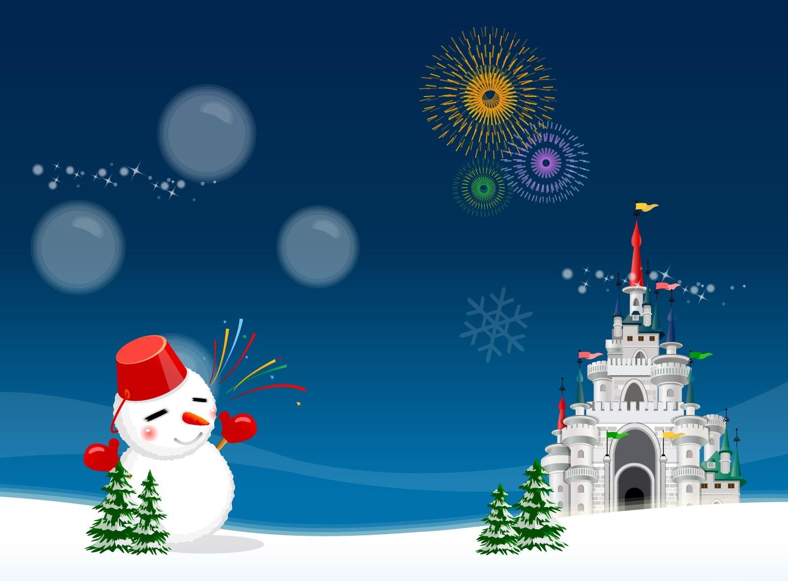 Mobile HD Wallpaper Fir-Trees snowman, salute, lock, holiday