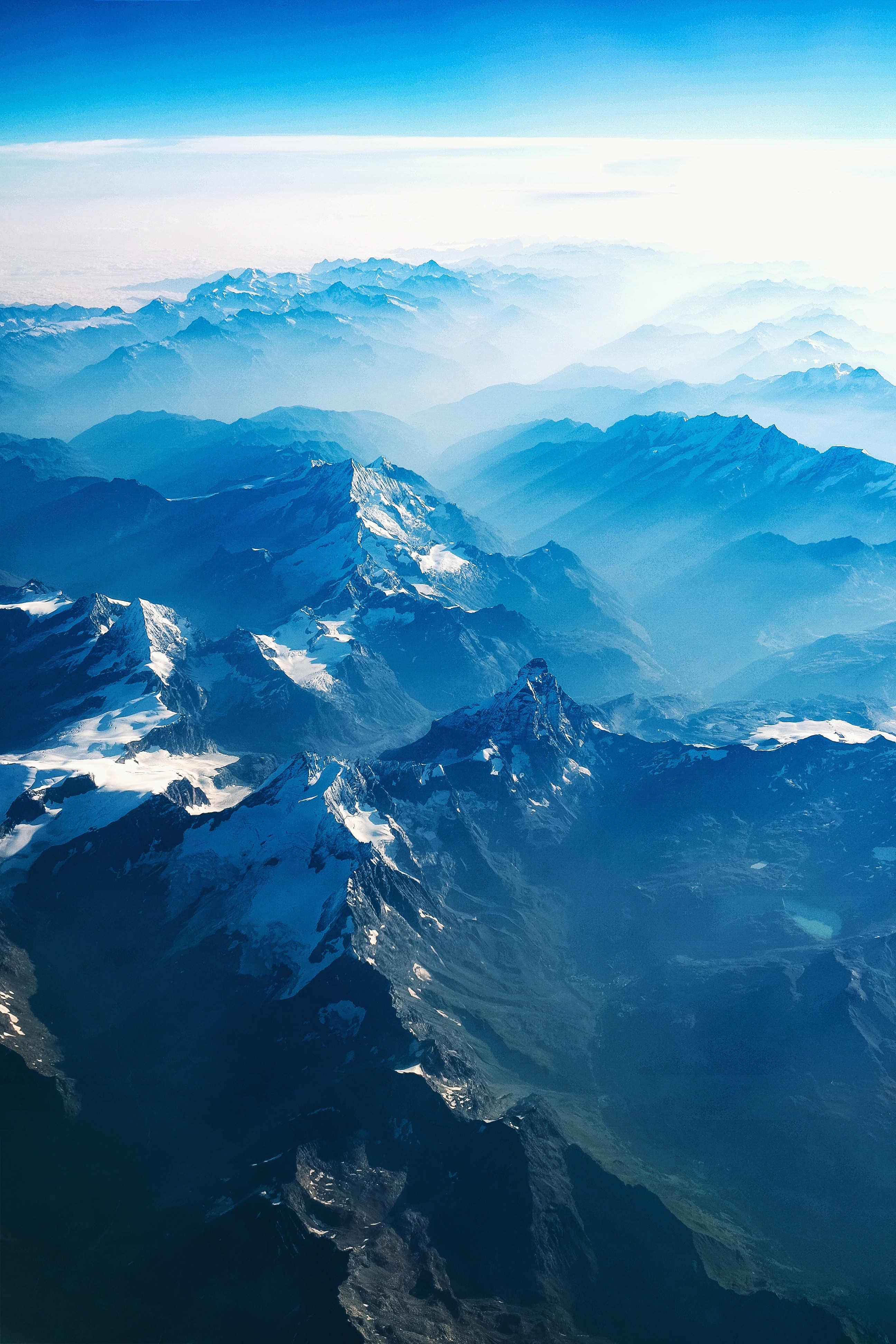 78138壁紙のダウンロード雲, 自然, 山脈, 上から見る, 霧, スイス-スクリーンセーバーと写真を無料で
