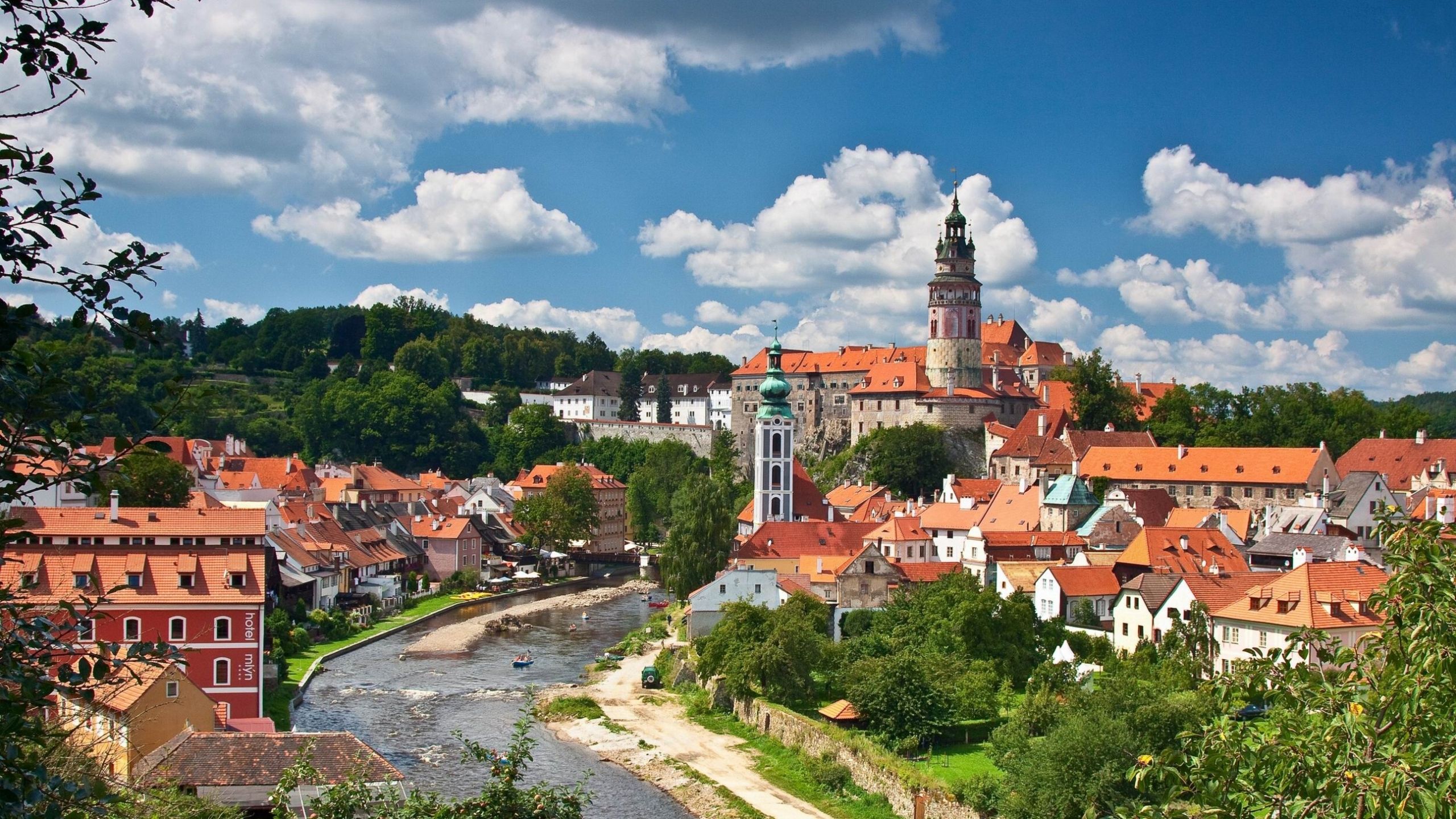 Czech Republic cities, vltava, chesky-krumlov, panorama Free Stock Photos